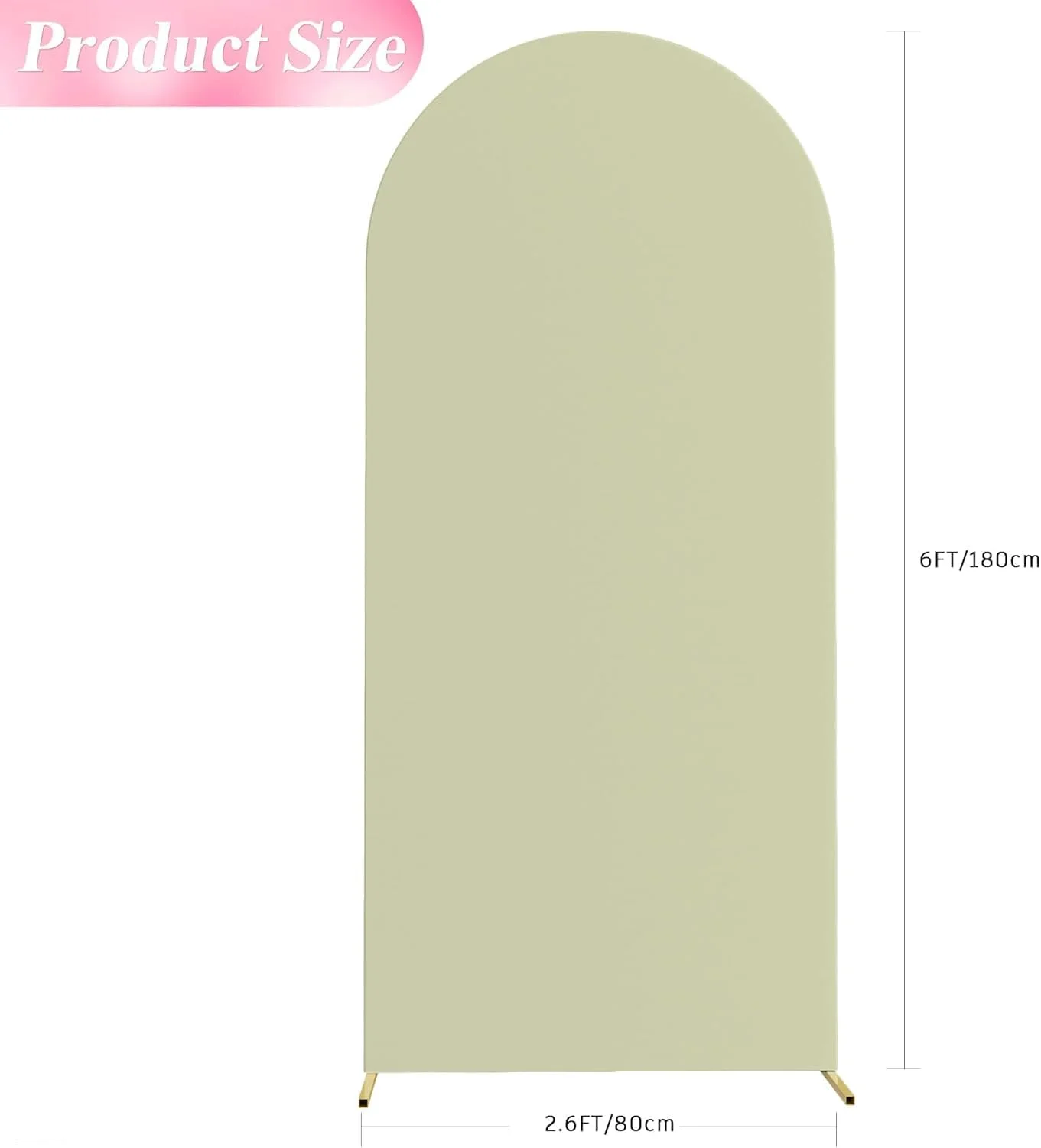 روکش طاق عروسی اسپندکس، روکش پایه طاق عروسی فیت، روکش پس زمینه طاق گرد برای دکوراسیون جشن تولد، مراسم و مهمانی (سبز، 6 فوت)