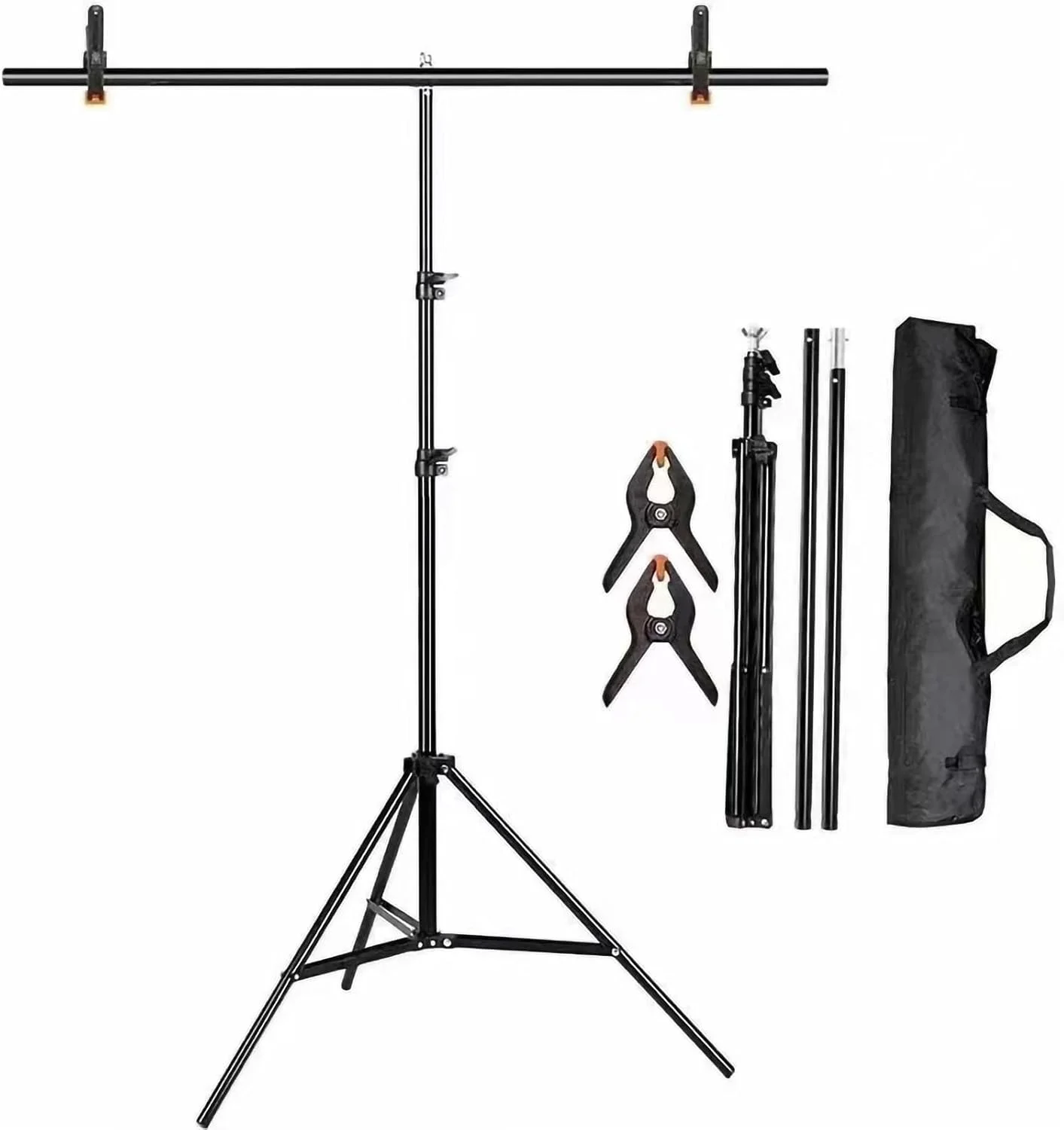 پایه نگهدارنده پس زمینه جمع شونده، لوله آهنی مستحکم، مناسب برای ضبط ویدیو با دوربین موبایل و دوربین عکاسی، مشکی (2x2 متر بدون پس زمینه) پایه نگهدارنده پس زمینه جمع شونده، لوله آهنی مستحکم، مناسب برای ضبط ویدیو با دوربین موبایل و دوربین عکاسی، مشکی (2x2 متر بدون پس زمینه)