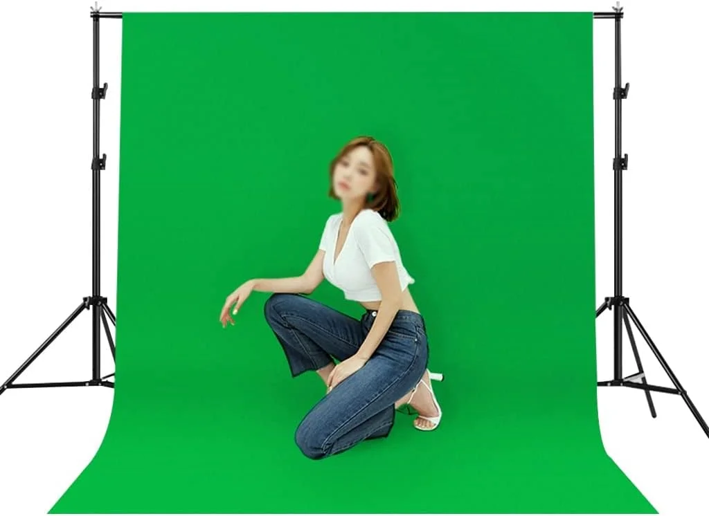 پرده سبز کروماکی با پایه | پس زمینه قابل حمل برای عکس، فیلم و ویدیو | پس زمینه سبز بادوام (رنگ: سبز، اندازه: 3x4 متر)