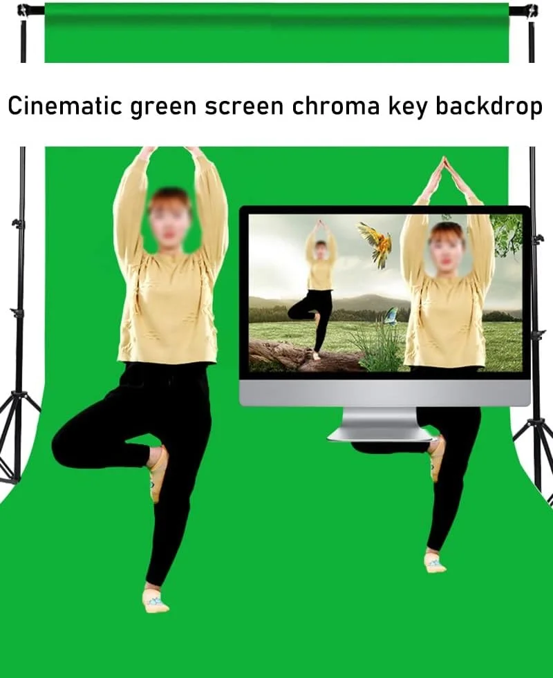 پرده سبز کروماکی با پایه | پس زمینه قابل حمل برای عکس، فیلم و ویدیو | پس زمینه سبز بادوام (رنگ: سبز، اندازه: 3x4 متر) پرده سبز کروماکی با پایه | پس زمینه قابل حمل برای عکس، فیلم و ویدیو | پس زمینه سبز بادوام (رنگ: سبز، اندازه: 3x4 متر)