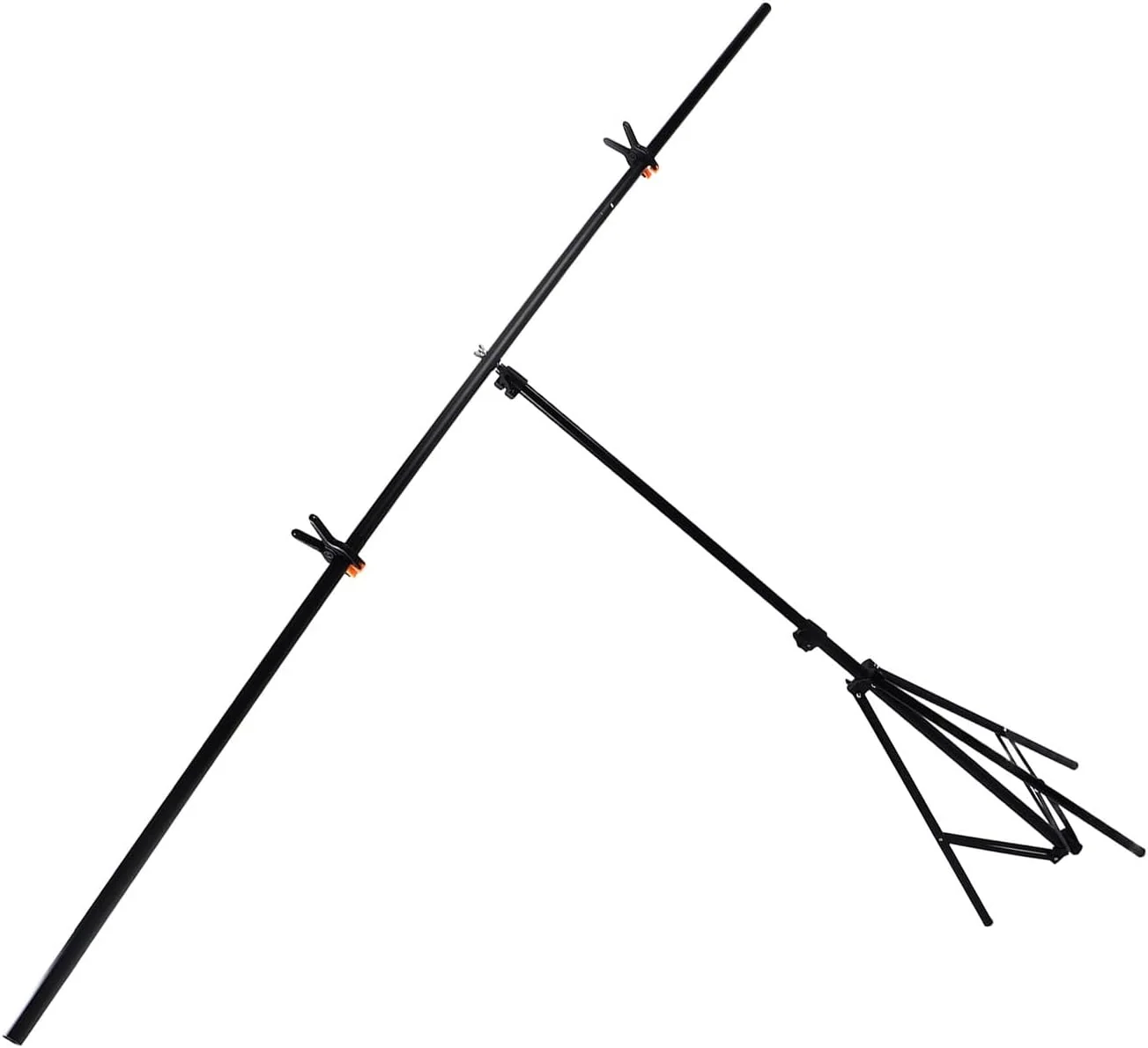 پایه نگهدارنده پس زمینه قابل حمل Cryfokt مدل T شکل، کیت پایه نگهدارنده پس زمینه عکس قابل تنظیم با 2 گیره فنری و کیف حمل، نگهدارنده پس زمینه کوچک برای مهمانی ها/عکاسی/فیلمبرداری