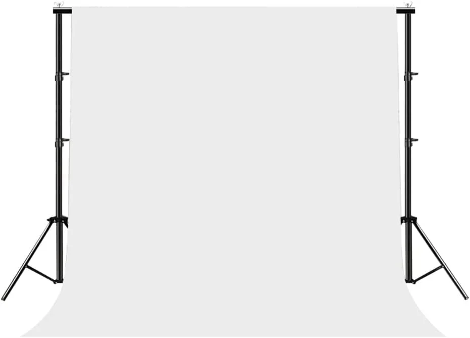 پس زمینه کروماکی با پایه | پس زمینه های قابل حمل برای پخش زنده و فیلمبرداری | استفاده در فضای داخلی و خارجی (رنگ: سفید، اندازه: 2x3 متر)