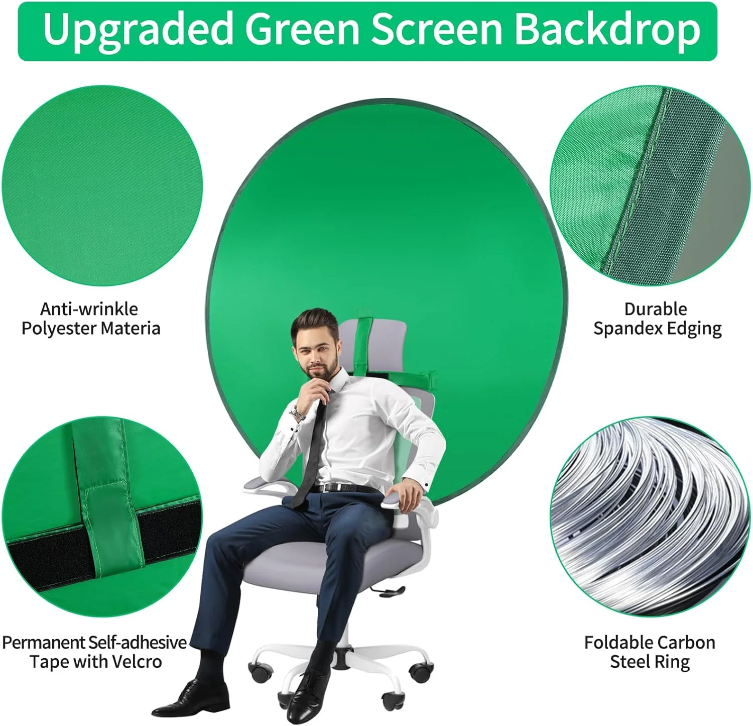 پس زمینه پرده سبز با پایه، 1.42 متر، پس زمینه سبز تاشو، پرده سبز پاپ آپ با کیف نگهداری، پس زمینه قابل حمل برای عکاسی، بازی، پخش زنده، جلسات زوم و بازی پس زمینه پرده سبز با پایه، 1.42 متر، پس زمینه سبز تاشو، پرده سبز پاپ آپ با کیف نگهداری، پس زمینه قابل حمل برای عکاسی، بازی، پخش زنده، جلسات زوم و بازی