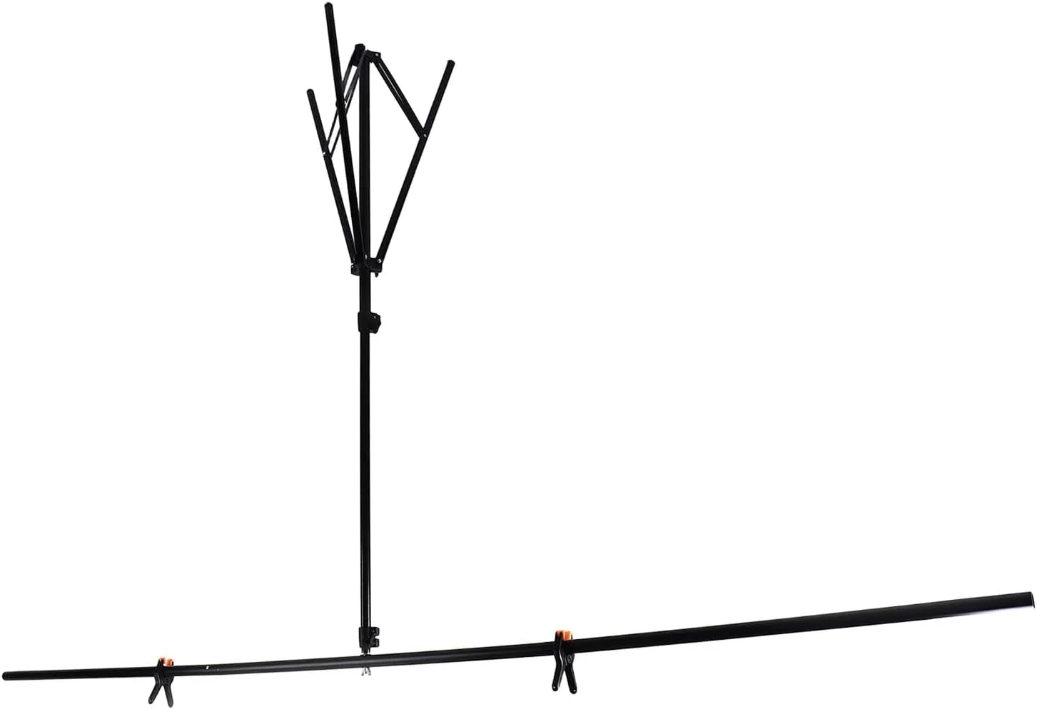 پایه نگهدارنده پس زمینه قابل حمل Cryfokt مدل T شکل، کیت پایه نگهدارنده پس زمینه عکس قابل تنظیم با 2 گیره فنری و کیف حمل، نگهدارنده پس زمینه کوچک برای مهمانی ها/عکاسی/فیلمبرداری