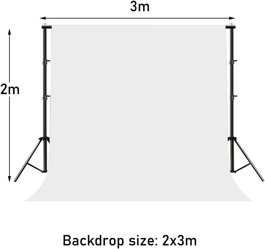 پس زمینه کروماکی با پایه | پس زمینه های قابل حمل برای پخش زنده و فیلمبرداری | استفاده در فضای داخلی و خارجی (رنگ: سفید، اندازه: 2x3 متر) پس زمینه کروماکی با پایه | پس زمینه های قابل حمل برای پخش زنده و فیلمبرداری | استفاده در فضای داخلی و خارجی (رنگ: سفید، اندازه: 2x3 متر)