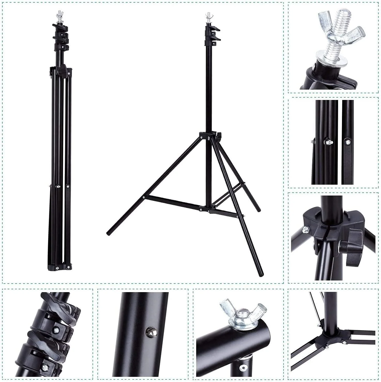 کیت سیستم پشتیبانی پس زمینه کول بیبی 2X2M با کیف حمل برای استودیو عکس و فیلم عکاسی (پایه پس زمینه 2M*2M + پرده پس زمینه) کیت سیستم پشتیبانی پس زمینه کول بیبی 2X2M با کیف حمل برای استودیو عکس و فیلم عکاسی (پایه پس زمینه 2M*2M + پرده پس زمینه)