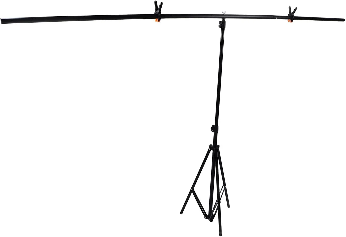 پایه نگهدارنده پس زمینه قابل حمل Cryfokt مدل T شکل، کیت پایه نگهدارنده پس زمینه عکس قابل تنظیم با 2 گیره فنری و کیف حمل، نگهدارنده پس زمینه کوچک برای مهمانی ها/عکاسی/فیلمبرداری