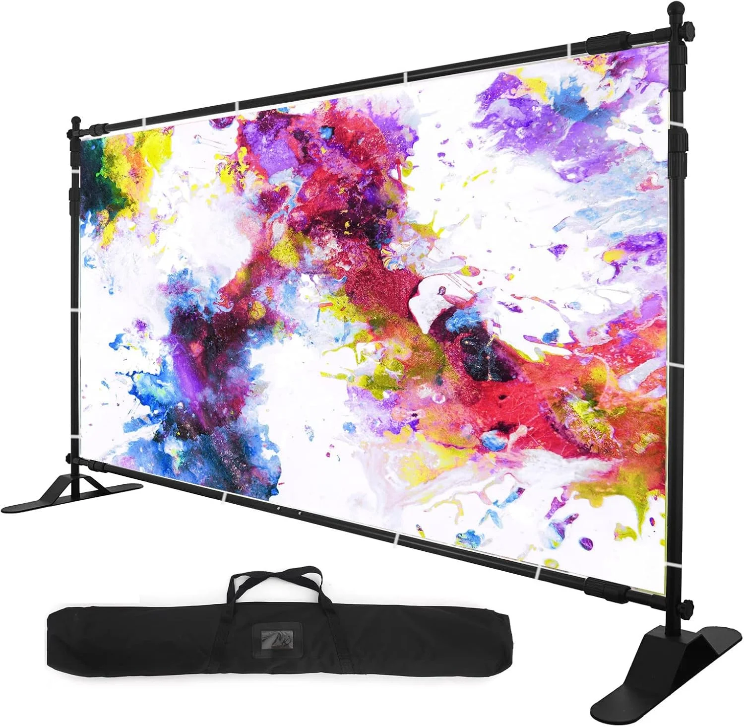 پایه بنر پس زمینه قابل تنظیم BLTPress، مناسب برای نمایش بزرگ، قابل حمل برای مهمانی ها، عکاسی عروسی، نمایشگاه، به همراه کیف حمل