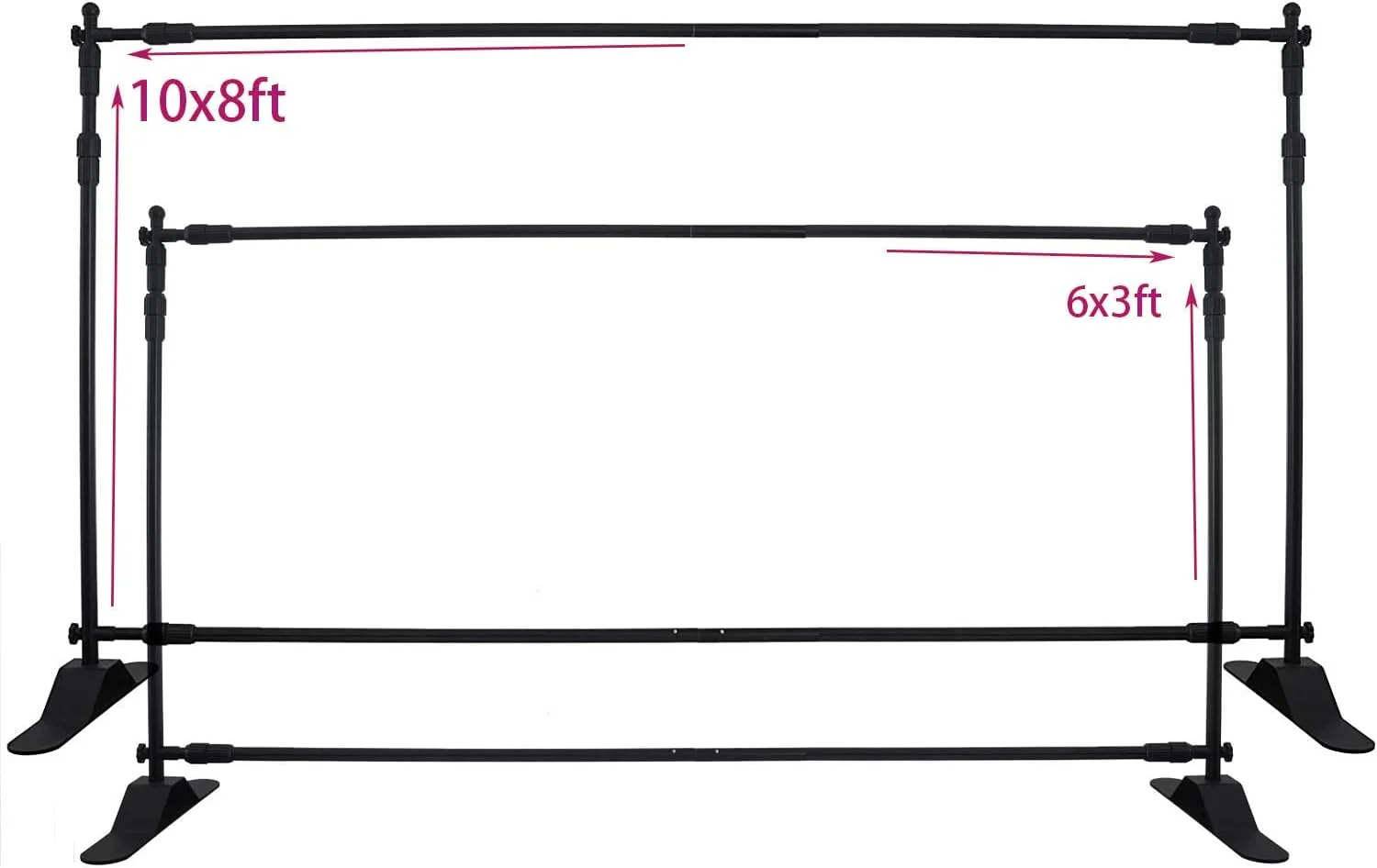 پایه بنر پس زمینه قابل تنظیم BLTPress، مناسب برای نمایش بزرگ، قابل حمل برای مهمانی ها، عکاسی عروسی، نمایشگاه، به همراه کیف حمل
