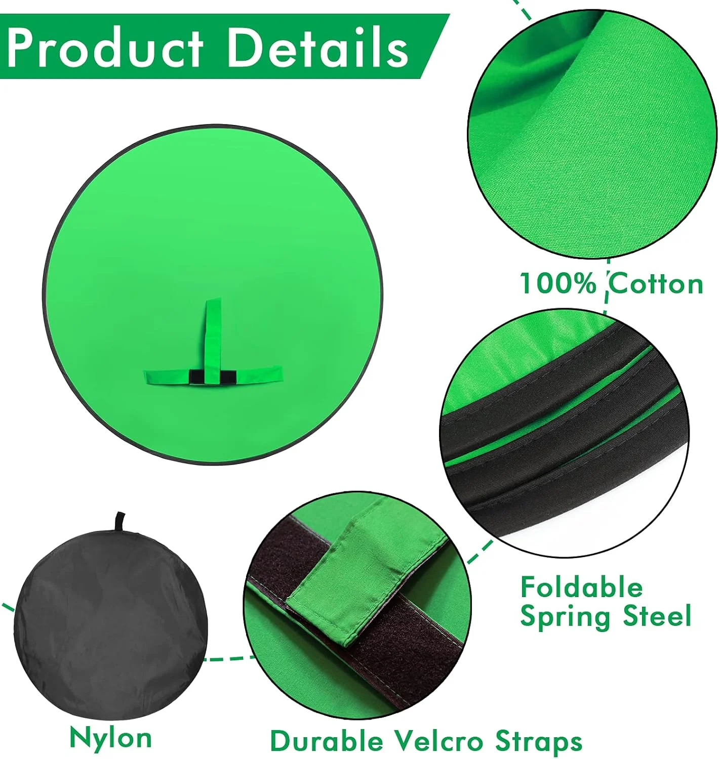 صندلی پرده سبز قابل حمل، پس زمینه سبز تاشو دو طرفه با پایه، کروماکی، برای عکاسی، استریمینگ، گیمینگ، عکس، تماس های ویدیویی زوم و جلسات صندلی پرده سبز قابل حمل، پس زمینه سبز تاشو دو طرفه با پایه، کروماکی، برای عکاسی، استریمینگ، گیمینگ، عکس، تماس های ویدیویی زوم و جلسات