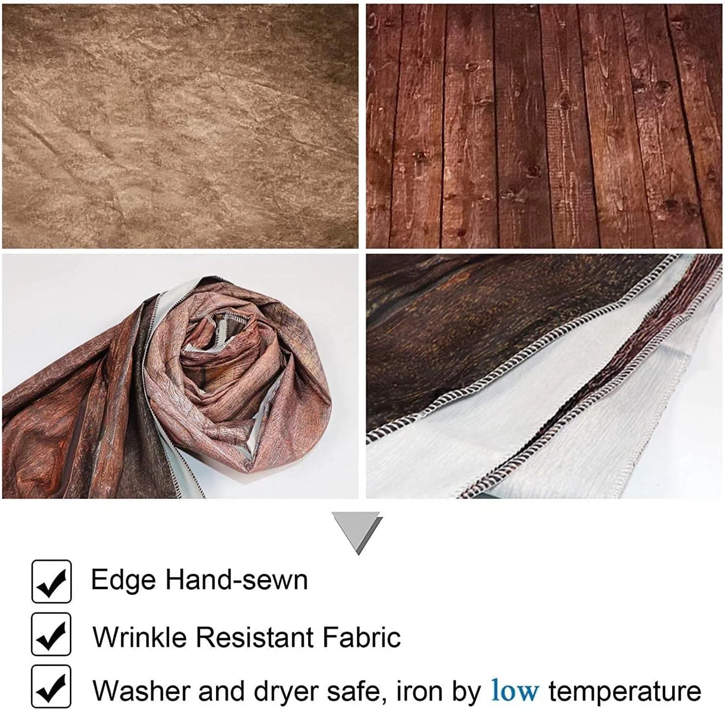 پس زمینه عکس طرح دیوار قهوه ای انتزاعی با کف چوبی آلنجوی مناسب عکاسی نوزاد، کودکان، جشن تولد و پرتره