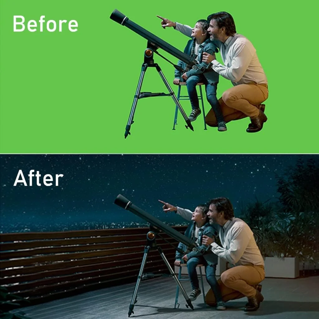 پرده سبز کروماکی با پایه قابل تنظیم | پس زمینه قابل حمل برای پخش زنده، کنفرانس ویدئویی و عکاسی (اندازه: 3x3 متر)