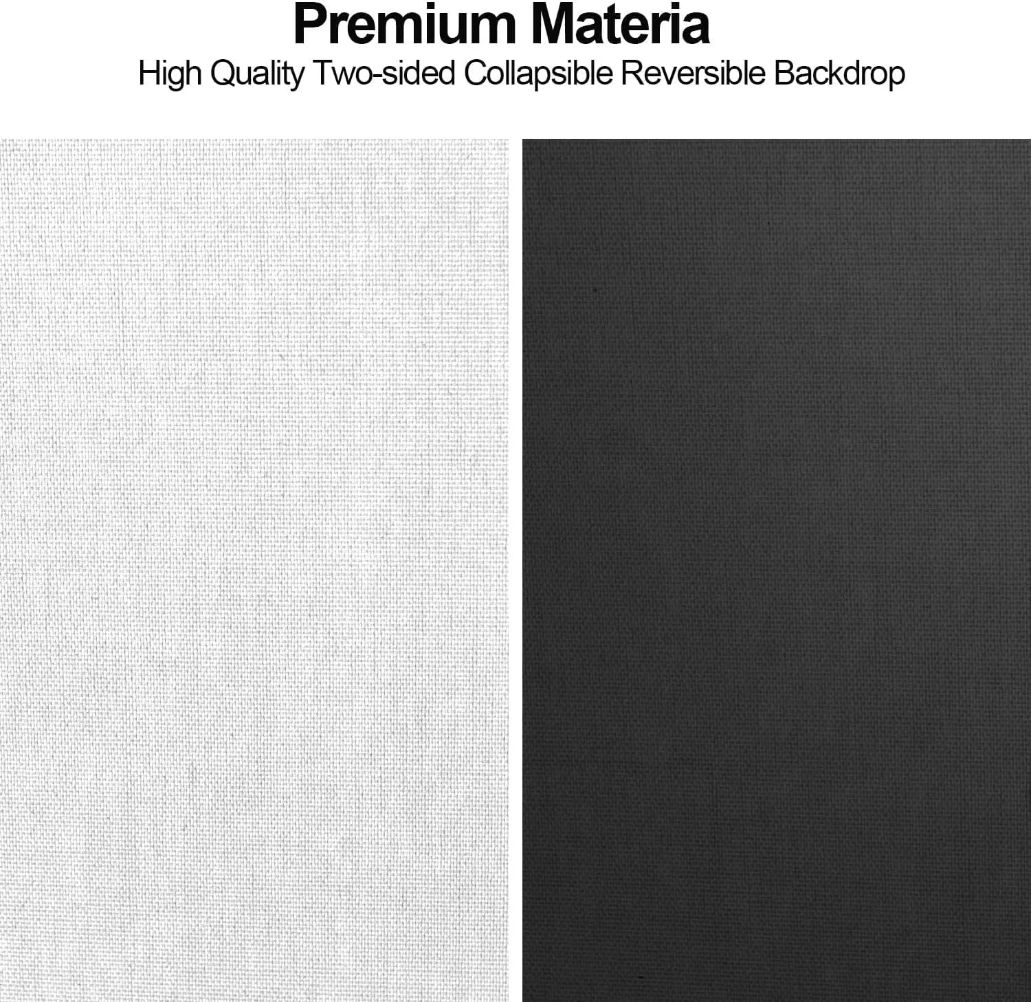 پرده پس زمینه تاشو قابل حمل SKEIDO 150x200 سانتی متر، صفحه نمایش دو طرفه مشکی و سفید برای صندلی/مجازی زوم/دفتر کار خانگی/عکس پرتره دوربین (مشکی/سفید)