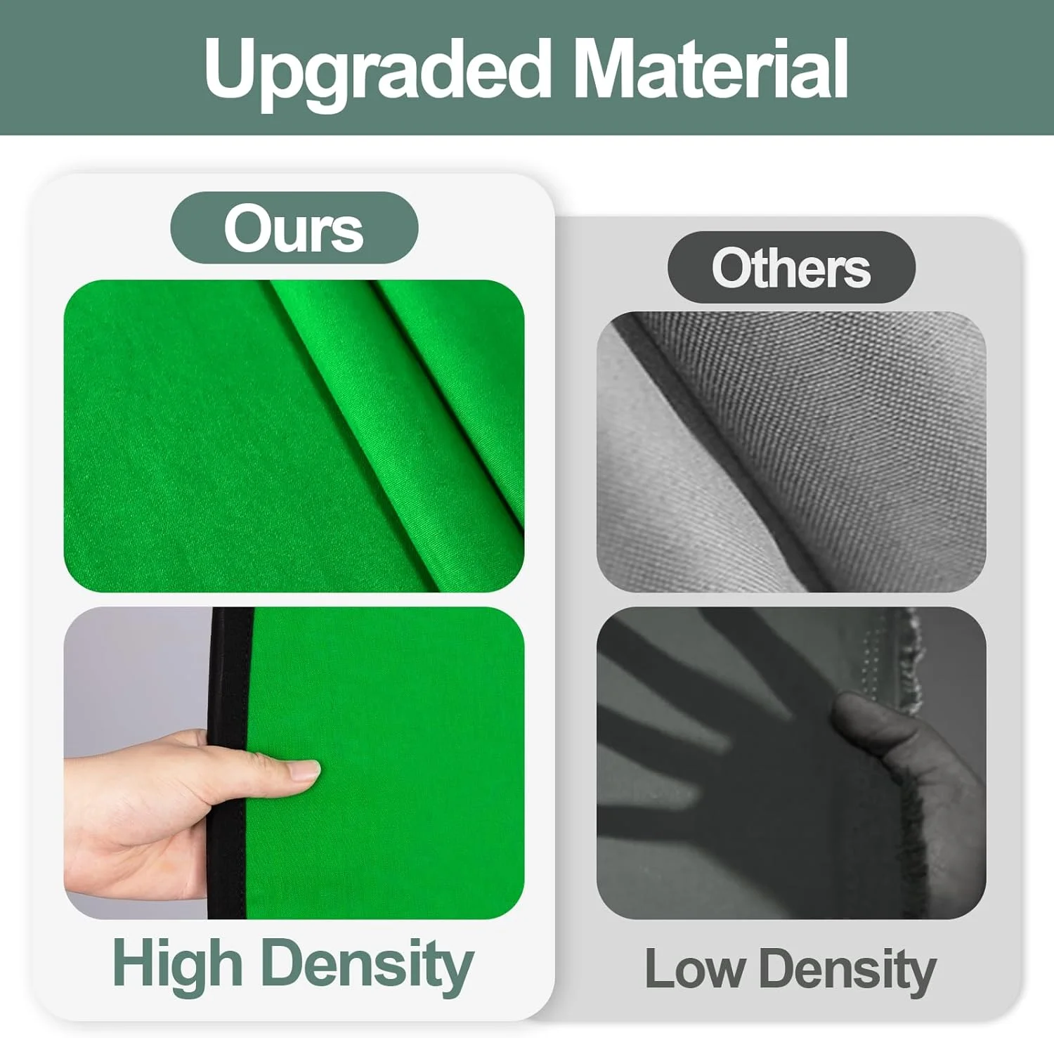 پرده پس زمینه دو طرفه تاشو EMART (سبز و آبی) به همراه کیف حمل، پس زمینه پاپ آپ قابل حمل برای عکاسی، پخش زنده و مصاحبه (100x151 سانتی متر)