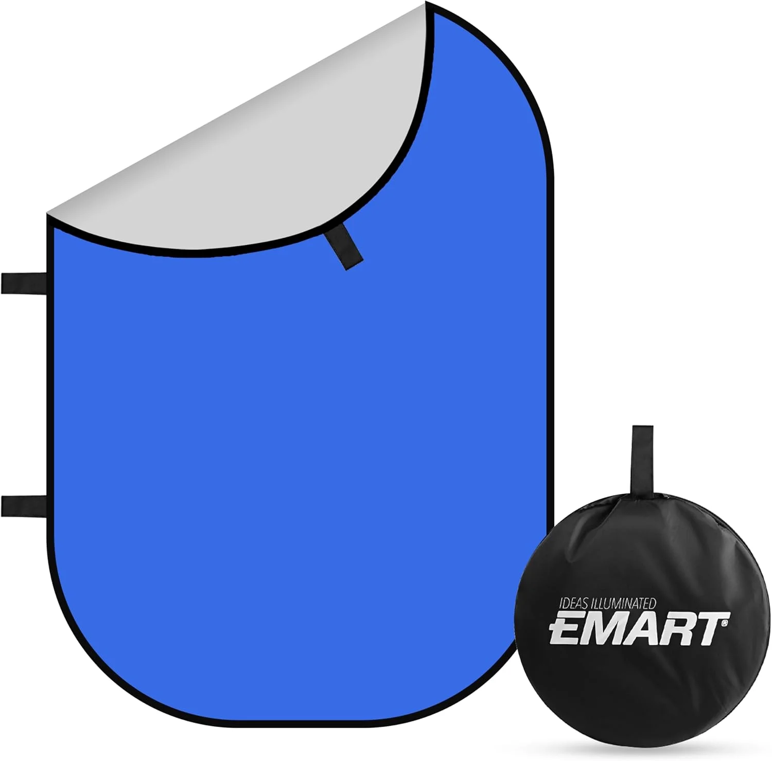 پس زمینه پرتابل کروماکی EMART با ابعاد 1.5 در 2 متر برای عکاسی، صفحه آبی/خاکستری 2 در 1 تاشو و دو طرفه برای عکسبرداری، زوم و پخش زنده
