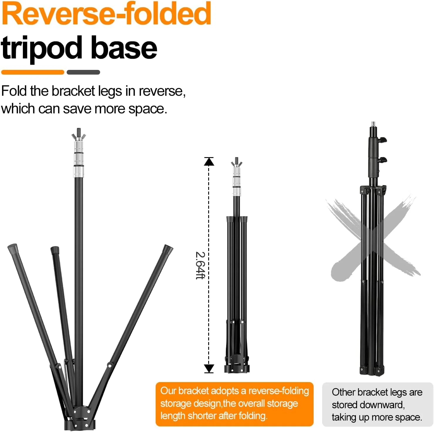 پایه نگهدارنده پس زمینه تاشو معکوس EMART، کیت پایه قابل تنظیم 2.5 در 3 متری به همراه کیف حمل برای مهمانی/عروسی/عکاسی/جشن/دکوراسیون فارغ التحصیلی