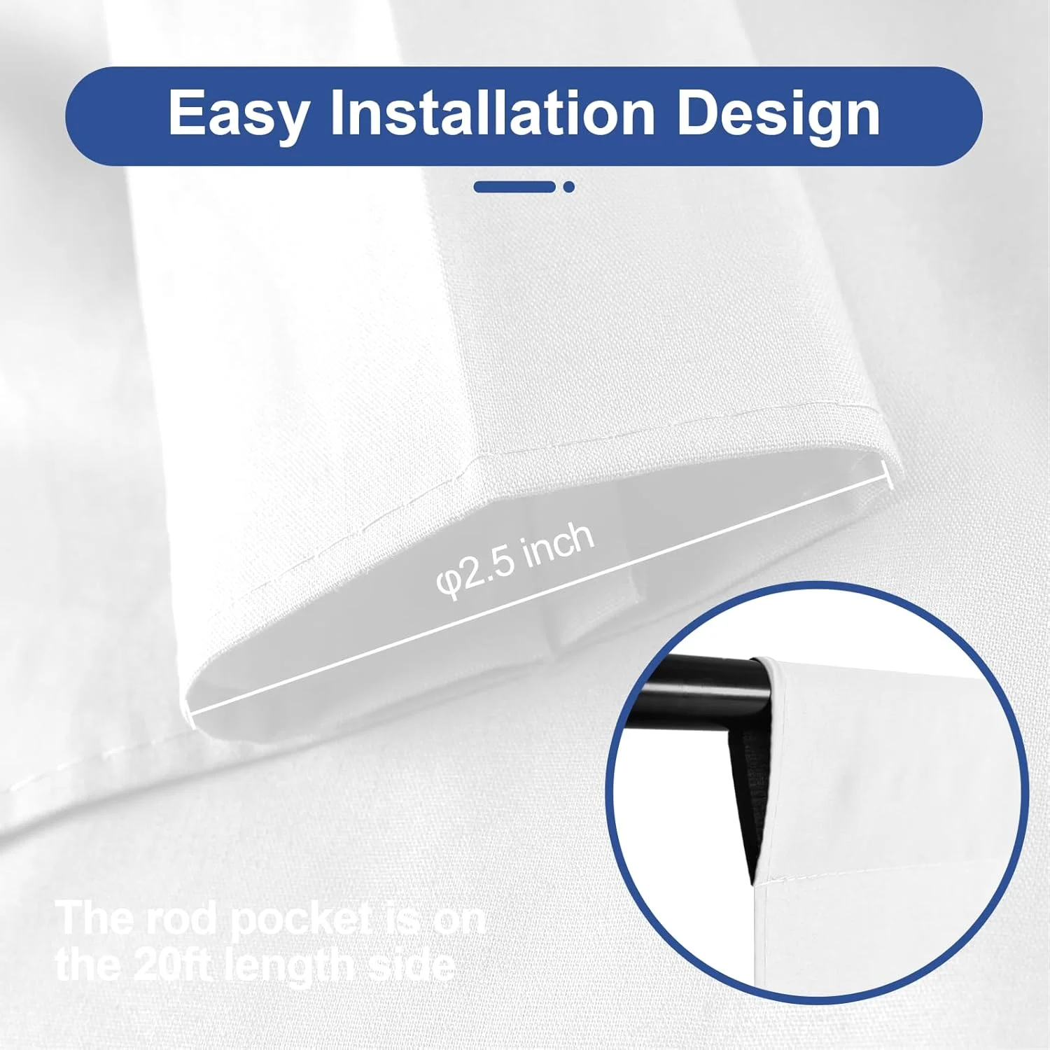 پرده پس زمینه سفید عکاسی EMART، مناسب برای عکس برداری، مهمانی ها و ضبط ویدیو پرده پس زمینه سفید عکاسی EMART، مناسب برای عکس برداری، مهمانی ها و ضبط ویدیو