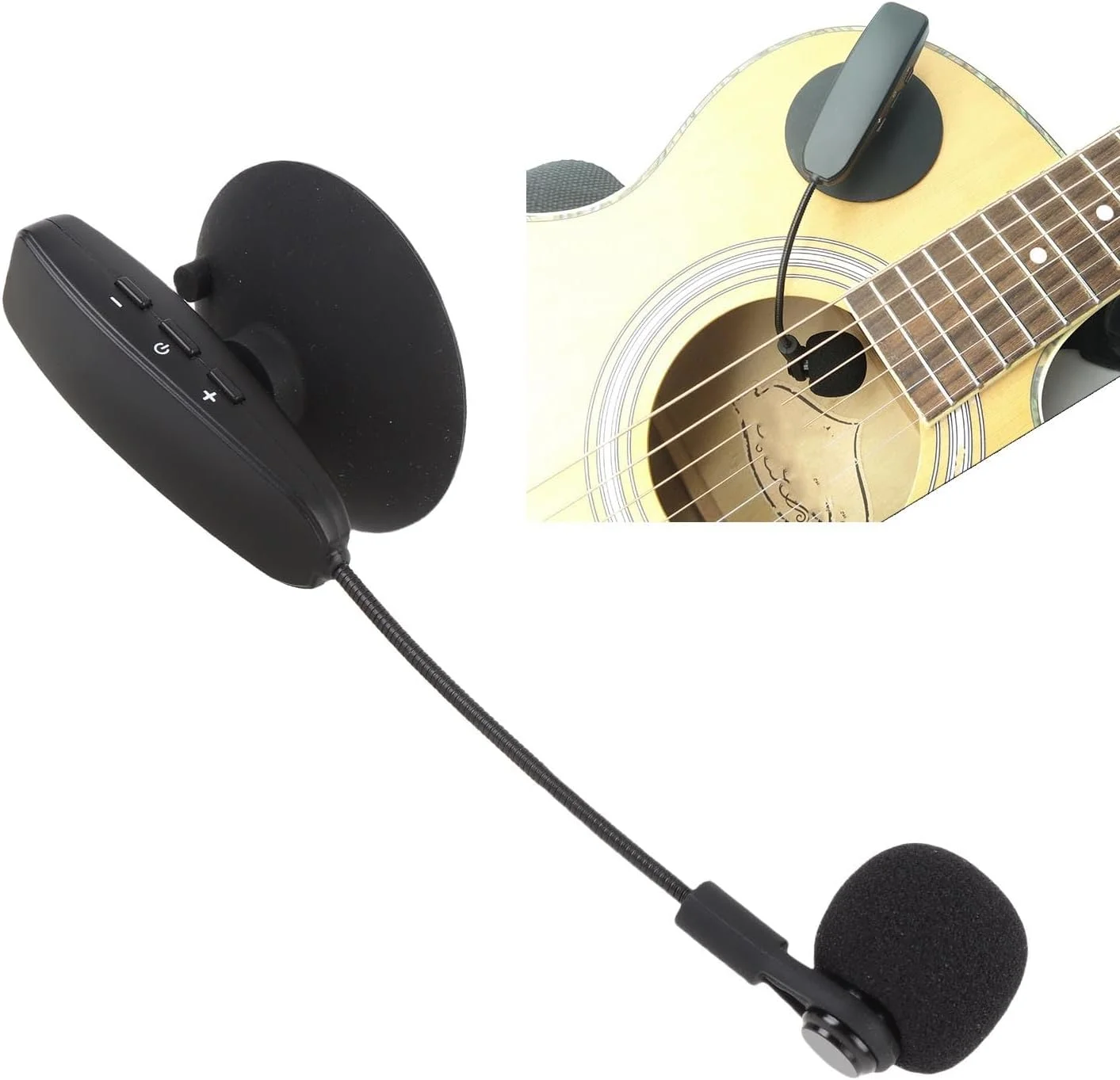 میکروفون ویولن Annadue، سیستم گیرنده و فرستنده میکروفون ساز 2.4G با مکنده، میکروفون پیکاپ برای اجرای ویولن، یوکللی، گیتار