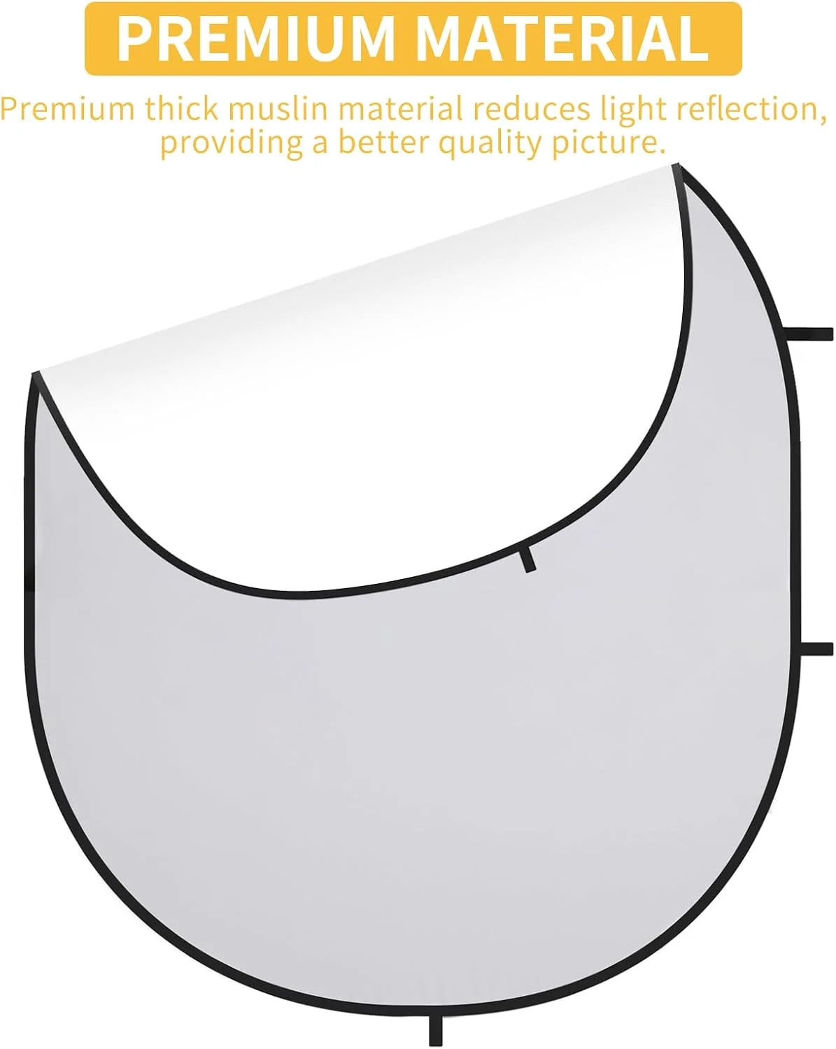 پس زمینه تاشو کیت، پس زمینه عکاسی خودچسب، پس زمینه بازشو تاشو برای عکاسی (1.5x2 متر، سفید/خاکستری)