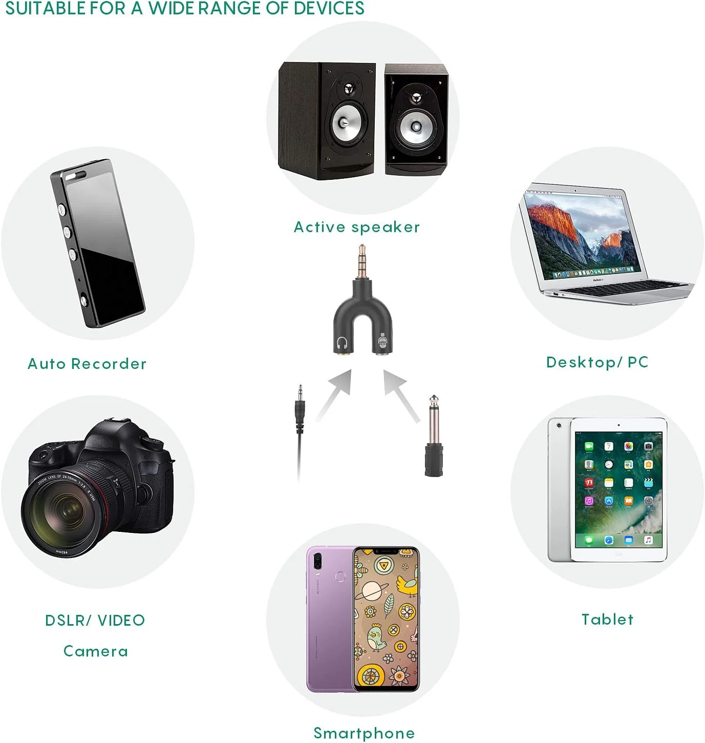 میکروفون ساز بی سیم، میکروفون کندانسور گیره ای UHF، برای هورن، ترومپت، کلارینت، ساکسیفون، ویولن سل، کامپیوتر، تلفن، بلندگوها، تقویت کننده صدا، برد 40 متر، پورت 1/8 و 1/4 اینچ