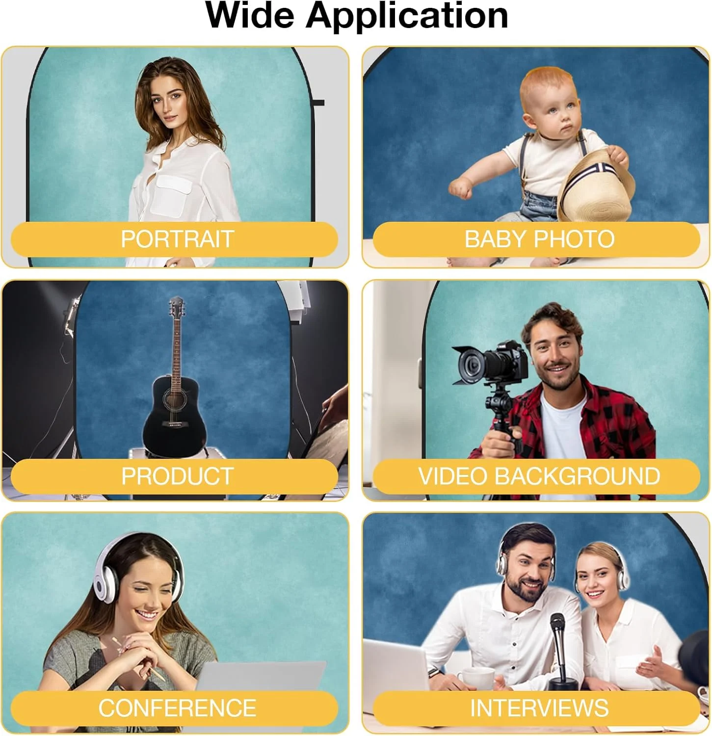 پس زمینه تاشو کیت 1.5x2 متری آبی، پس زمینه عکاسی تاشو، پس زمینه استودیوی عکس پرتره