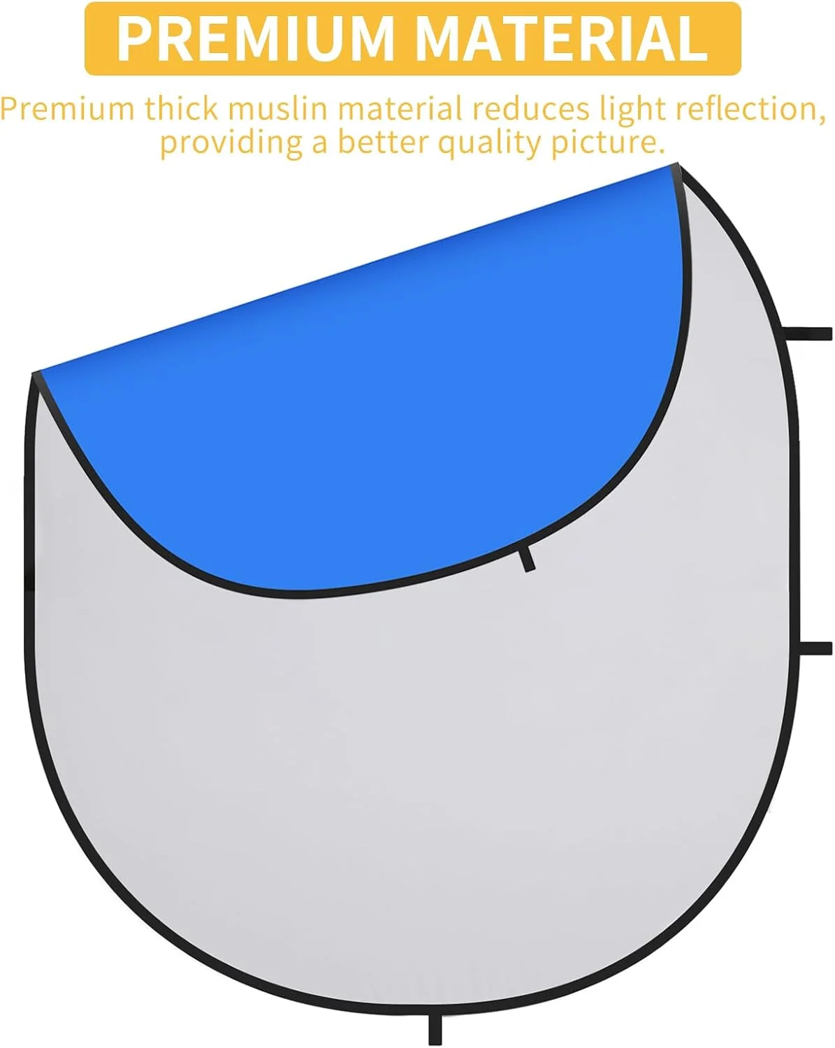پس زمینه تاشو کیت برای تست های سلف تیپ، عکس های حرفه ای، کنفرانس ویدئویی و پخش زنده - پس زمینه عکاسی قابل حمل (1.5x2 متر، آبی/خاکستری) پس زمینه تاشو کیت برای تست های سلف تیپ، عکس های حرفه ای، کنفرانس ویدئویی و پخش زنده - پس زمینه عکاسی قابل حمل (1.5x2 متر، آبی/خاکستری)