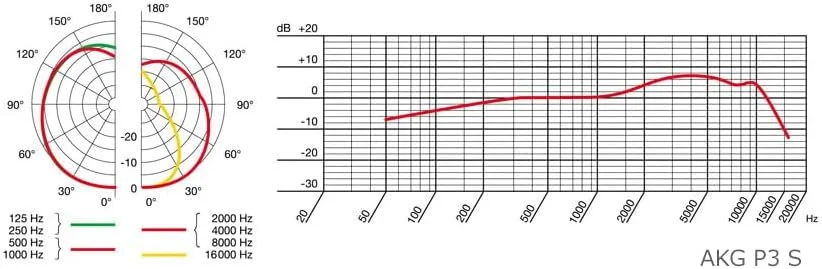 میکروفون دینامیک با عملکرد بالا AKG 3100H00140 P3S با کلید روشن/خاموش (بسته 1 عددی)