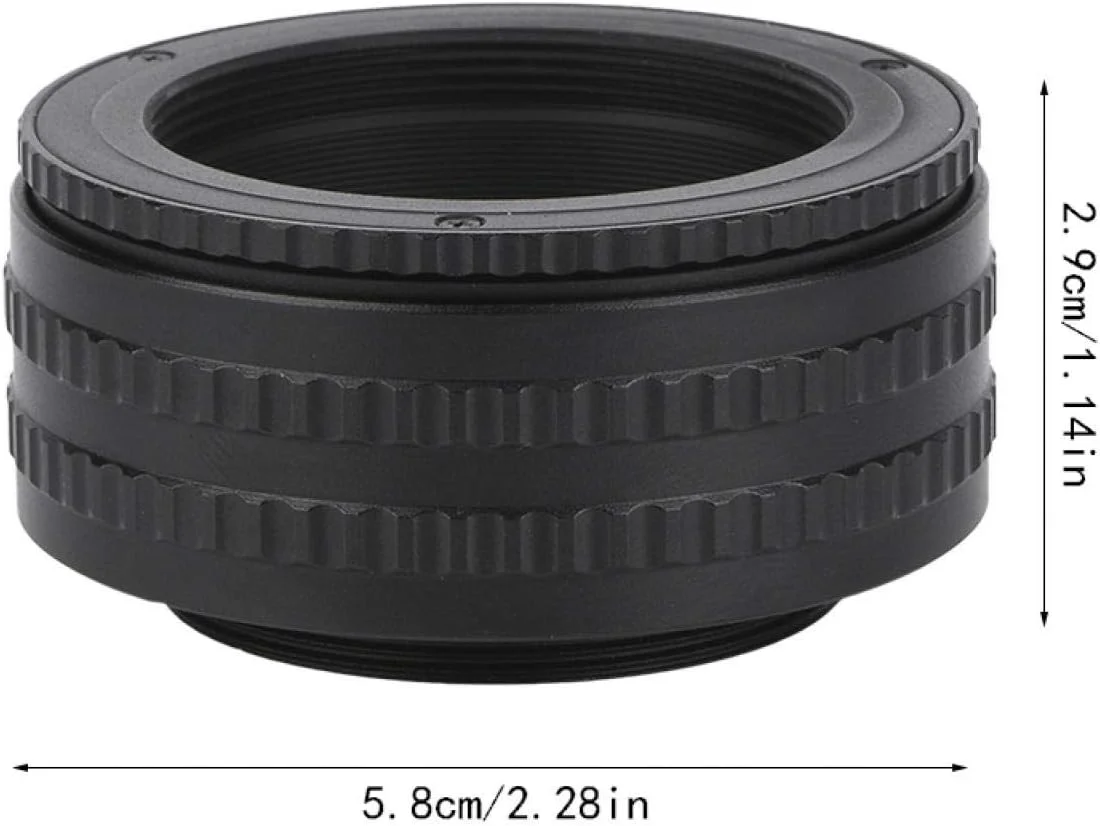 آداپتور لنز هلیکوئیدی فوکوس قابل تنظیم M42 به M42 با دوام 25-55 میلی‌متر، برای عکاسی ماکرو