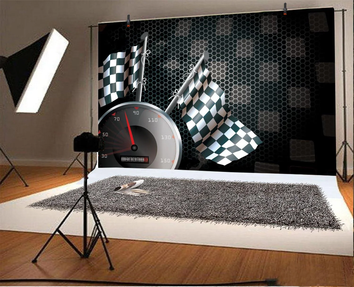 پس زمینه عکاسی 180x120 سانتی متر، طرح مسابقه اتومبیلرانی، زمینه تولدت مبارک، بازی هیجان انگیز، پرچم شطرنجی، داشبورد ماشین، تصویر زمینه متال سنگین، کابوی، جشن نوزاد، پرتره عکس، استودیوی وینیل، ویدیویی