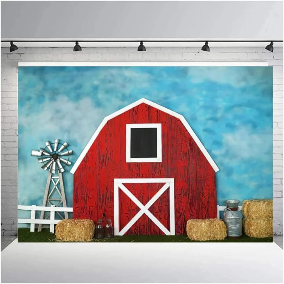 پس زمینه عکاسی انبار قرمز Sakioo با تم مزرعه، پس زمینه عکاسی تولد کودکان با تم برداشت محصول، بنر تزئینی میز کیک، پس زمینه وینیل 210x150 سانتی متر پس زمینه عکاسی انبار قرمز Sakioo با تم مزرعه، پس زمینه عکاسی تولد کودکان با تم برداشت محصول، بنر تزئینی میز کیک، پس زمینه وینیل 210x150 سانتی متر