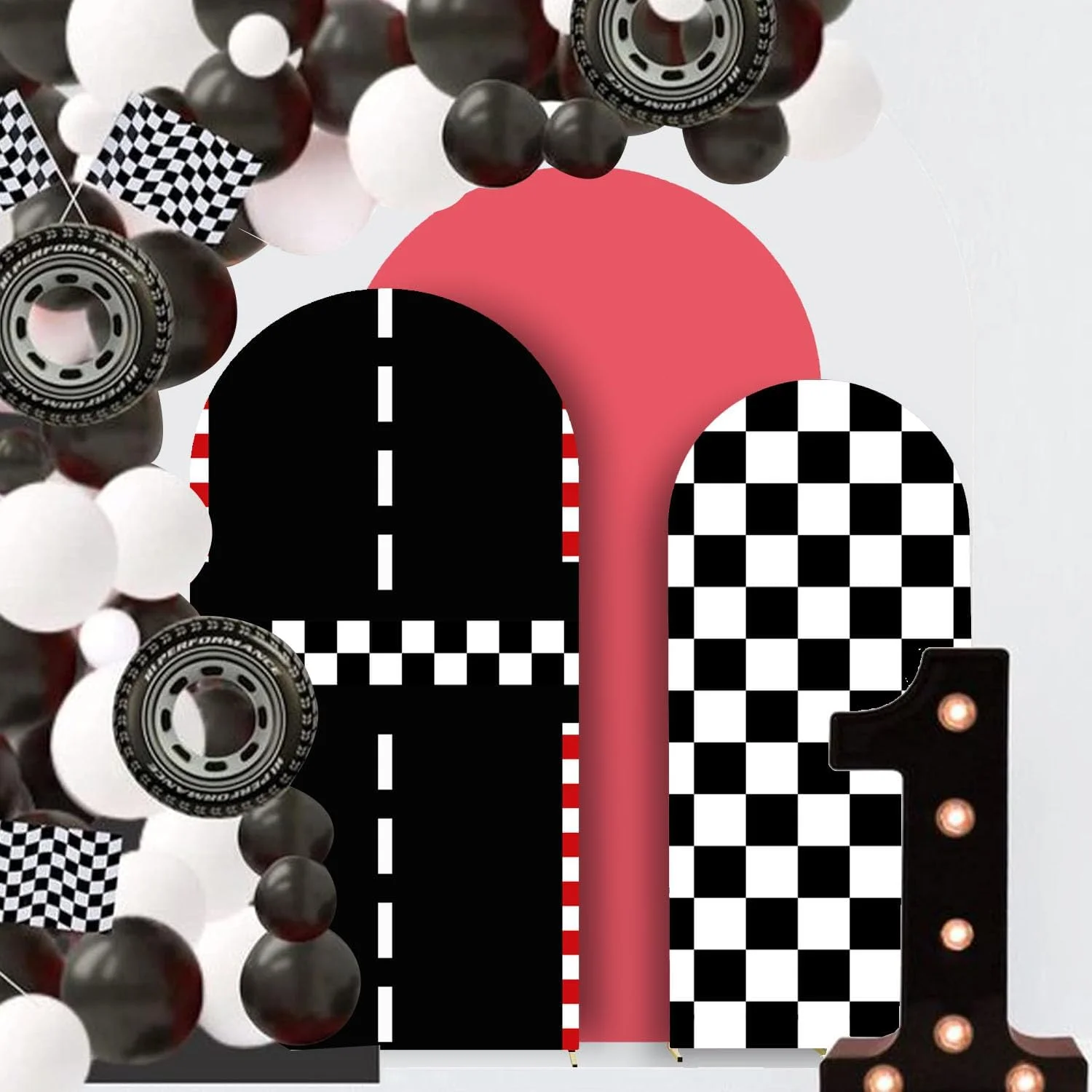 مجموعه روکش پس زمینه طاق مسابقه ای، مجموعه 3 عددی روکش طاق کیارا با طرح شطرنجی سیاه و سفید، پس زمینه اسپندکس (180، 200، 220 سانتی متر) مجموعه روکش پس زمینه طاق مسابقه ای، مجموعه 3 عددی روکش طاق کیارا با طرح شطرنجی سیاه و سفید، پس زمینه اسپندکس (180، 200، 220 سانتی متر)