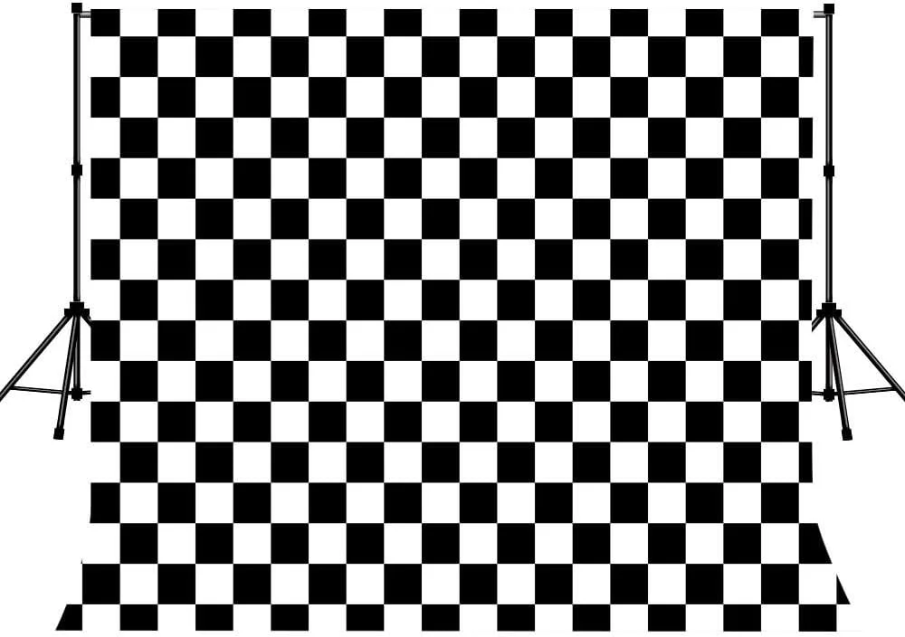 پس زمینه شطرنجی 2.7x1.8 متری با طرح شطرنجی، بافت صفحه شطرنج، پس زمینه عکاسی با جیب میله ای، بنر دکور، استودیو عکس برداری مدل MBZYLY53