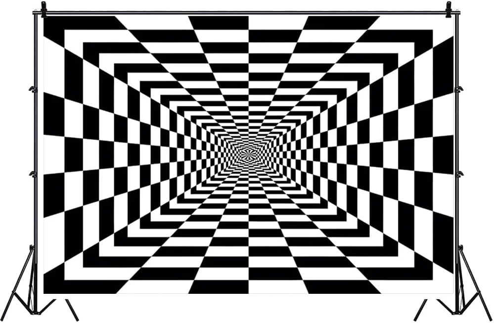 پس زمینه شطرنجی سیاه و سفید طرح هندسی سه بعدی تونل بی پایان انتزاعی 3x2.5 متری برای تزئینات جشن تولد با تم، عکسبرداری پرتره کودکان و بزرگسالان پس زمینه شطرنجی سیاه و سفید طرح هندسی سه بعدی تونل بی پایان انتزاعی 3x2.5 متری برای تزئینات جشن تولد با تم، عکسبرداری پرتره کودکان و بزرگسالان