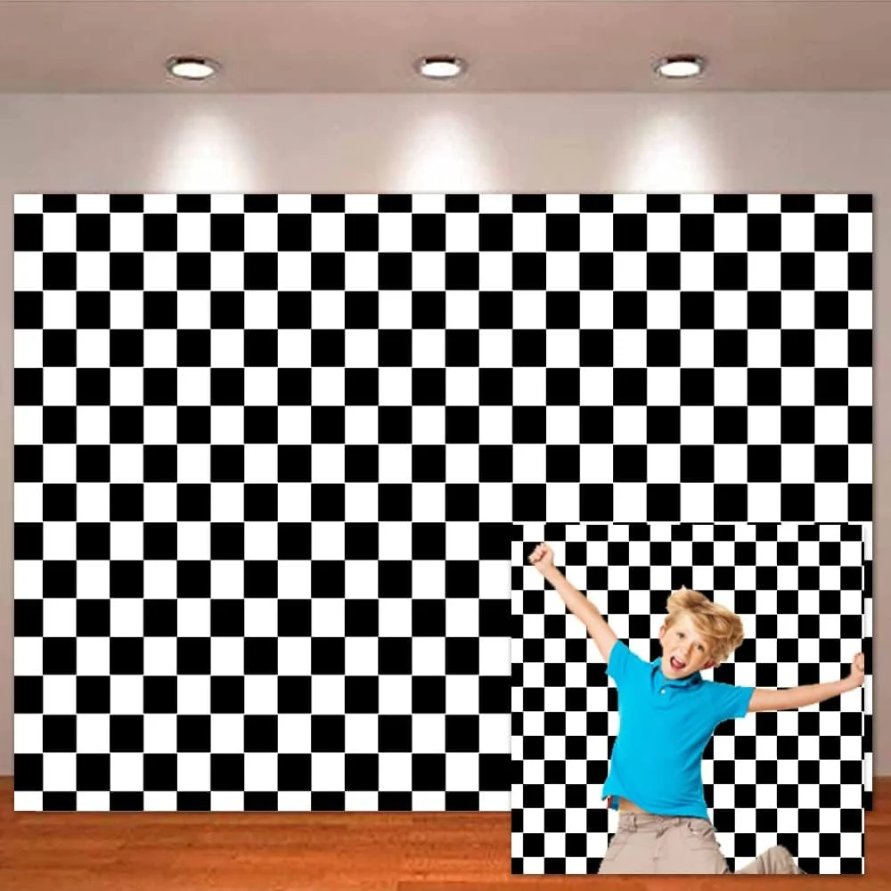 پس زمینه عکاسی با طرح شطرنجی سیاه و سفید، مناسب برای دکوراسیون جشن تولد کودکان، بنر، پس زمینه عکس، لوازم استودیویی پس زمینه عکاسی با طرح شطرنجی سیاه و سفید، مناسب برای دکوراسیون جشن تولد کودکان، بنر، پس زمینه عکس، لوازم استودیویی