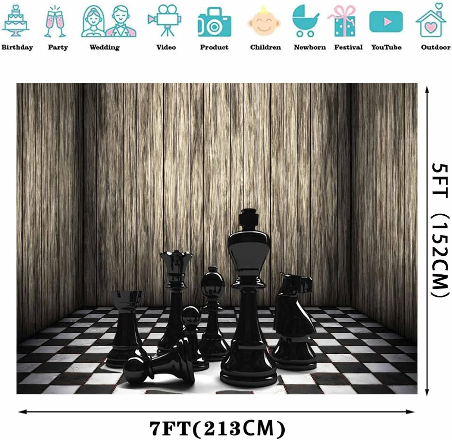 پس زمینه شطرنجی، 213x152 سانتی متر، پس زمینه عکاسی شطرنجی سیاه و سفید، لوازم مهمانی با تم صفحه شطرنج، وسایل عکس برداری BJWZPR28 پس زمینه شطرنجی، 213x152 سانتی متر، پس زمینه عکاسی شطرنجی سیاه و سفید، لوازم مهمانی با تم صفحه شطرنج، وسایل عکس برداری BJWZPR28