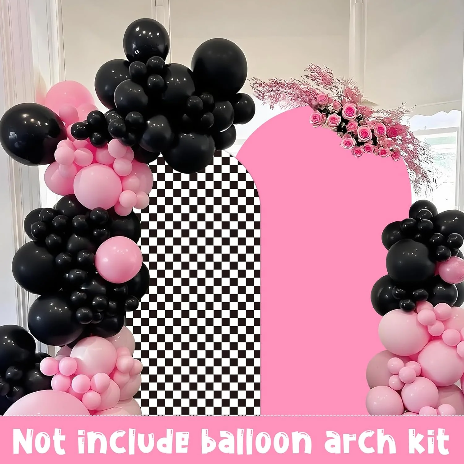 مجموعه 2 عددی روکش پس زمینه طاقدار با تم مشکی صورتی، روکش پایه پس زمینه طاقدار کشسان شطرنجی مشکی، روکش پایه طاق عکاسی برای دکوراسیون جشن تولد و مسابقه اتومبیلرانی مجموعه 2 عددی روکش پس زمینه طاقدار با تم مشکی صورتی، روکش پایه پس زمینه طاقدار کشسان شطرنجی مشکی، روکش پایه طاق عکاسی برای دکوراسیون جشن تولد و مسابقه اتومبیلرانی