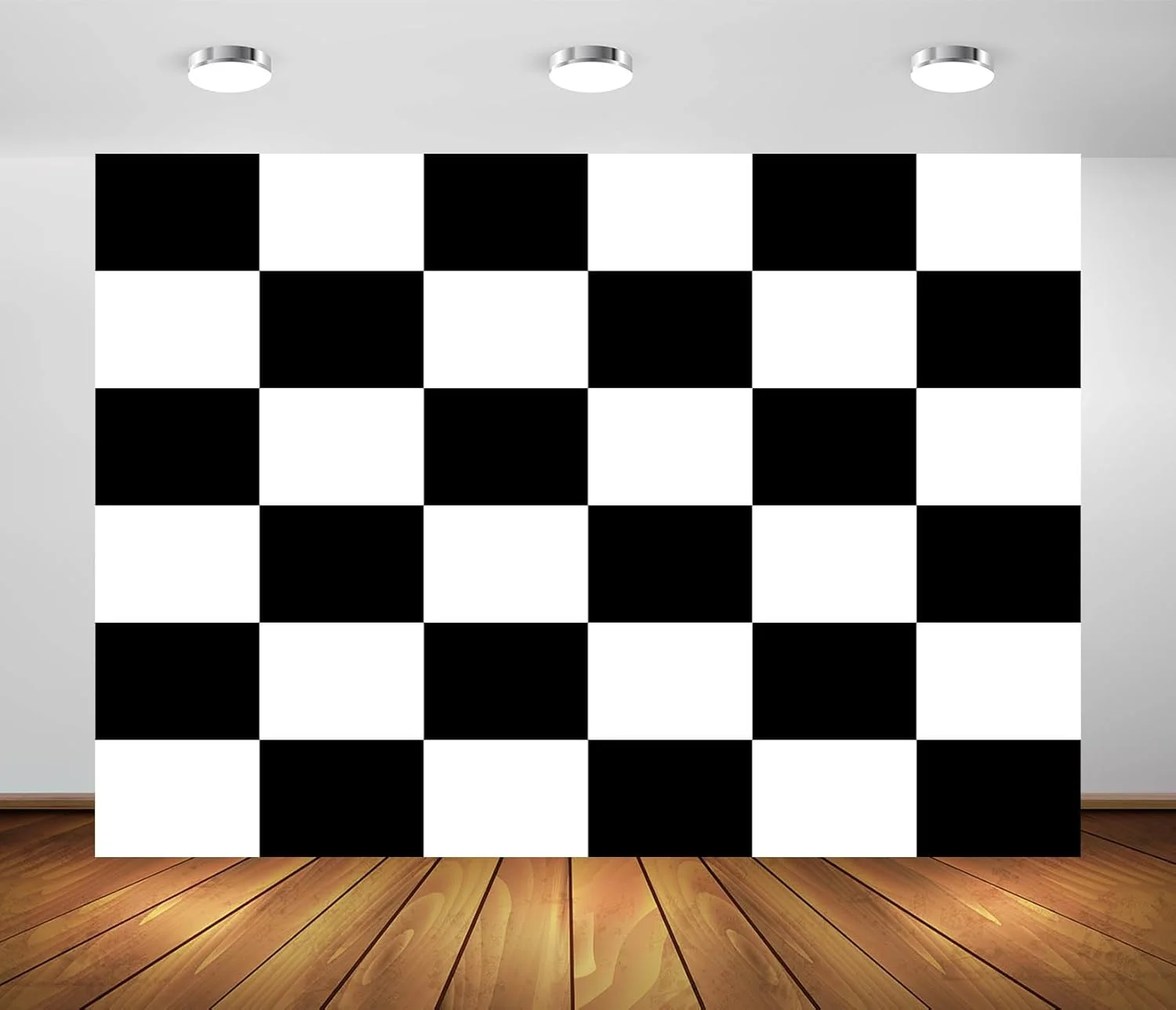 پس زمینه پارچه ای طرح شطرنجی سیاه و سفید Beleco، 2.4x1.8 متر، بافت صفحه شطرنجی، مناسب برای تزئینات جشن تولد با تم مسابقه، عکاسی در استودیو پس زمینه پارچه ای طرح شطرنجی سیاه و سفید Beleco، 2.4x1.8 متر، بافت صفحه شطرنجی، مناسب برای تزئینات جشن تولد با تم مسابقه، عکاسی در استودیو