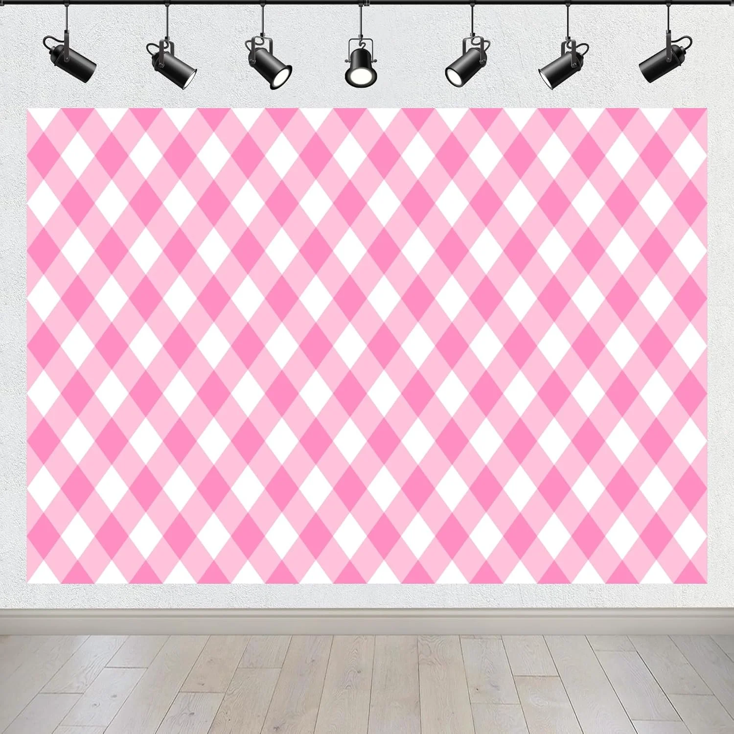 پس زمینه پارچه ای طرح دار صورتی و سفید Beleco، طرح شطرنجی، بافت چهارخانه، مناسب تزئینات مهمانی پیک نیک باربیکیو، جشن تولد، حمام نوزاد، عکاسی پس زمینه پارچه ای طرح دار صورتی و سفید Beleco، طرح شطرنجی، بافت چهارخانه، مناسب تزئینات مهمانی پیک نیک باربیکیو، جشن تولد، حمام نوزاد، عکاسی