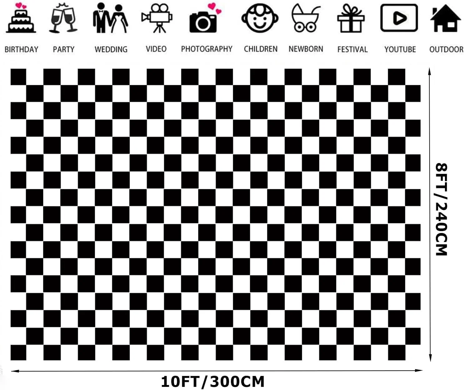 پس زمینه طرح دار مشکی و سفید 7X5FT، تم ماشین مسابقه، پس زمینه تزئینی مهمانی رترو، لوازم جشن تولد کودکان F190 پس زمینه طرح دار مشکی و سفید 7X5FT، تم ماشین مسابقه، پس زمینه تزئینی مهمانی رترو، لوازم جشن تولد کودکان F190