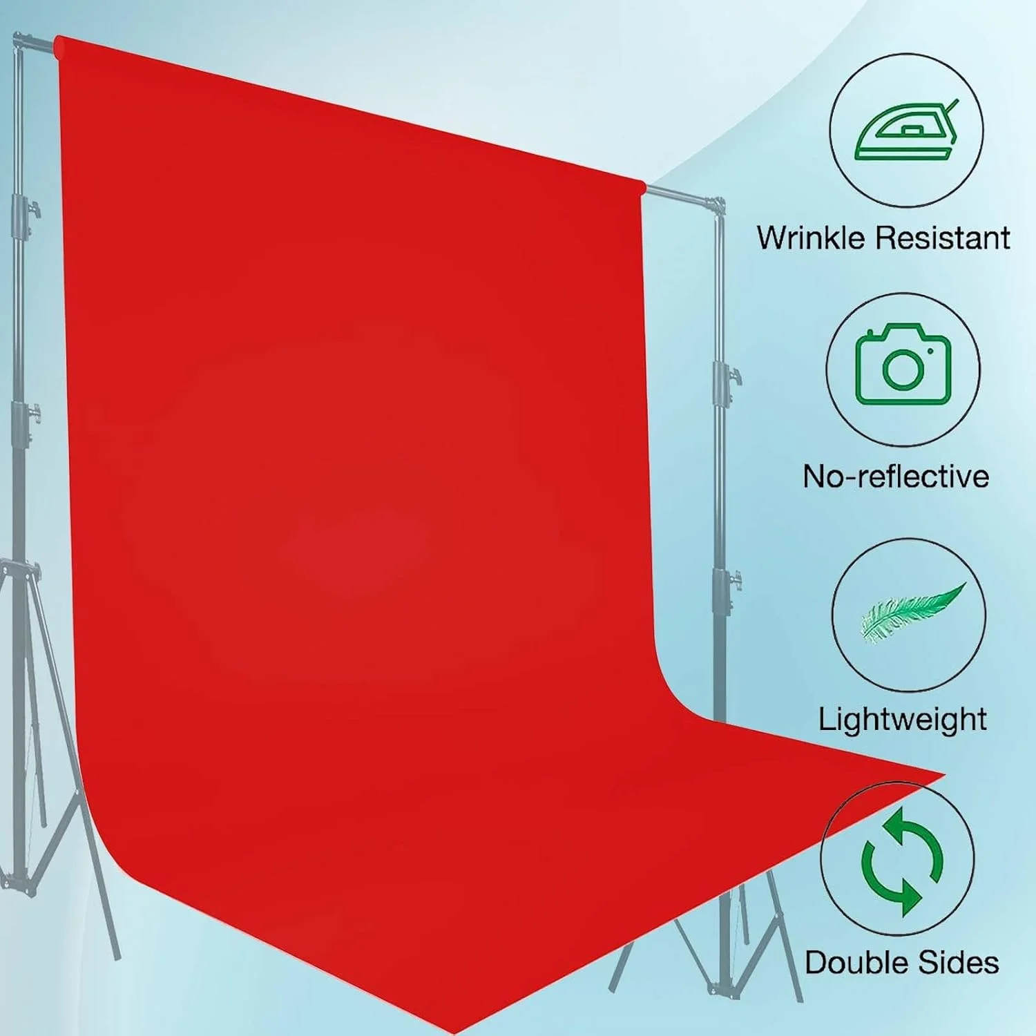 پرده پس زمینه پارچه ای کوپیک، مناسب برای استودیو عکاسی، فیلمبرداری و تلویزیون، 3 در 6 متر (قرمز) پرده پس زمینه پارچه ای کوپیک، مناسب برای استودیو عکاسی، فیلمبرداری و تلویزیون، 3 در 6 متر (قرمز)