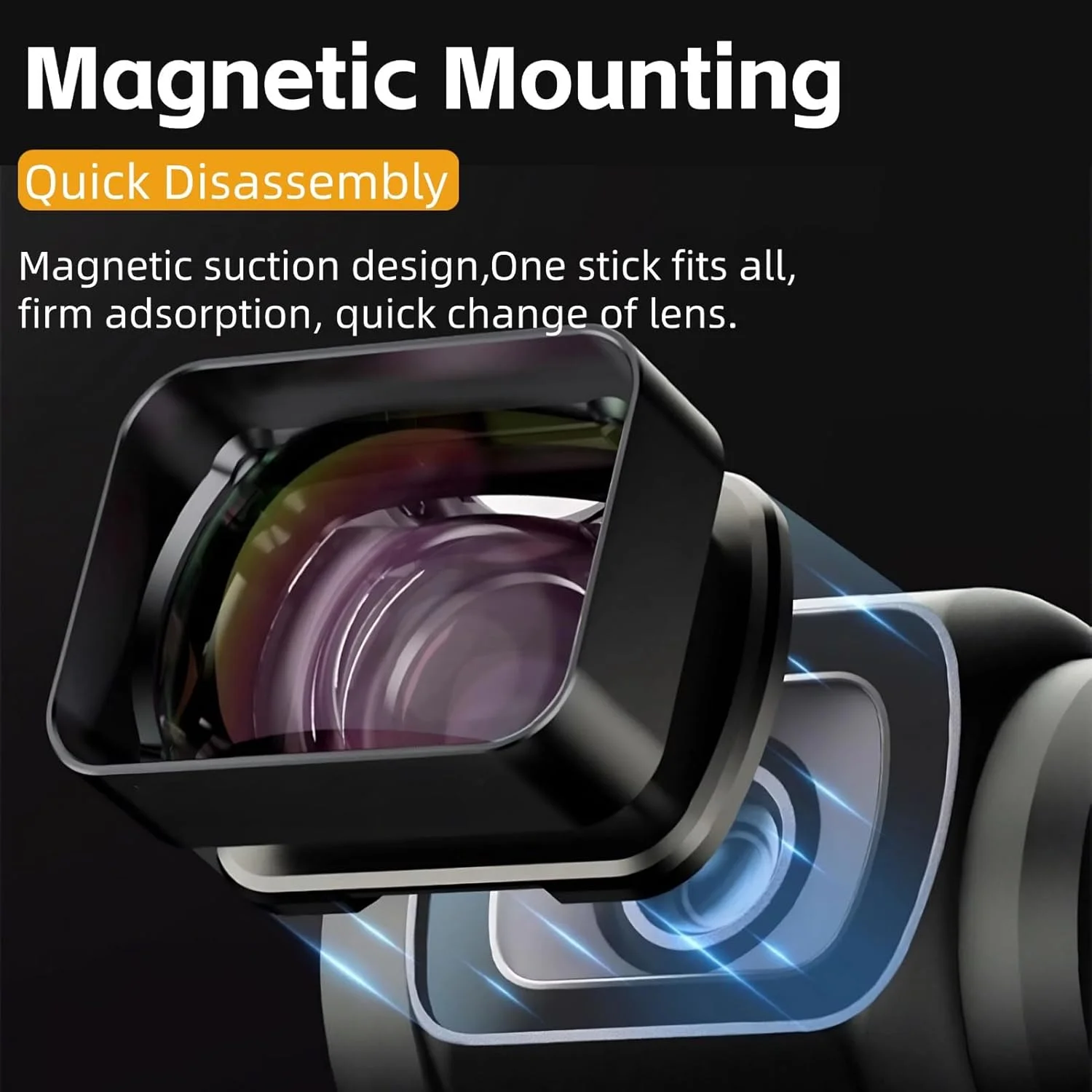 لنز تله فوتو 2X برای Spirit Eye osmo pocket3، لنز عکاسی با بزرگنمایی 2 برابر با اتصال مغناطیسی، پوشش با وضوح بالا، عکاسی از راه دور لنز تله فوتو 2X برای Spirit Eye osmo pocket3، لنز عکاسی با بزرگنمایی 2 برابر با اتصال مغناطیسی، پوشش با وضوح بالا، عکاسی از راه دور