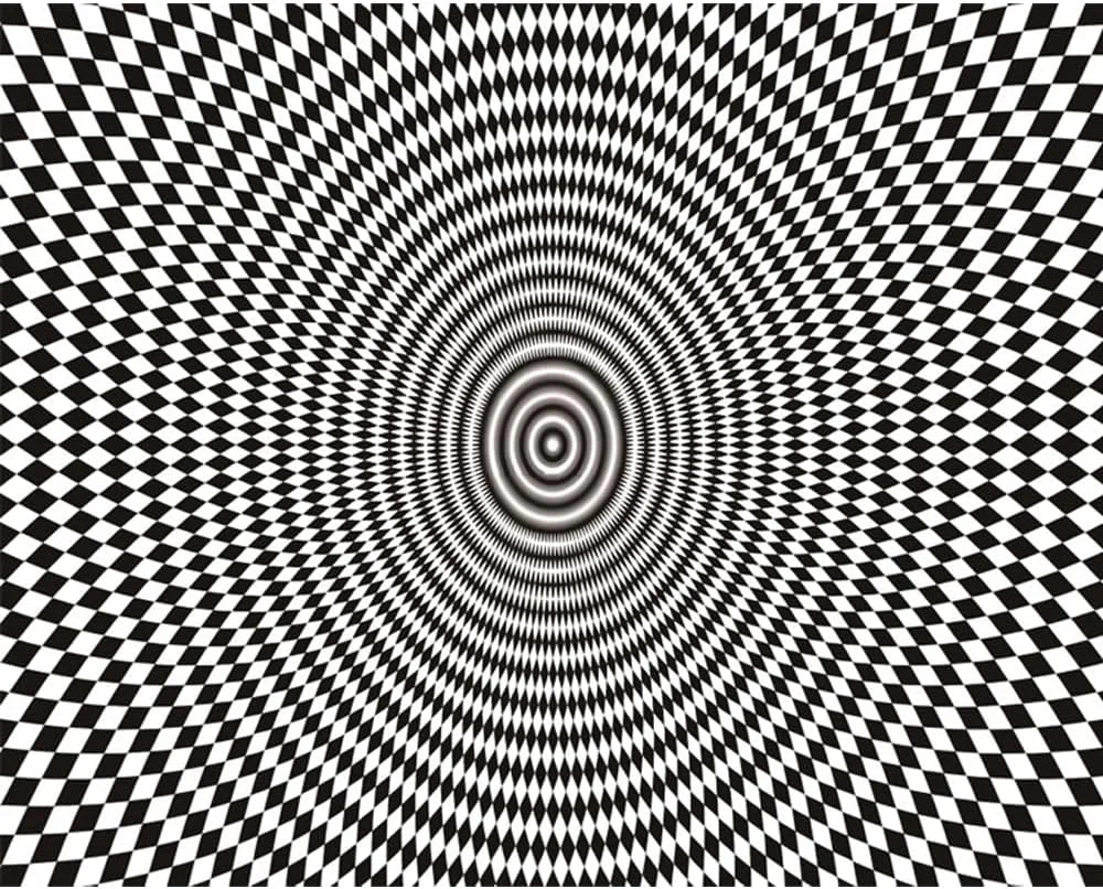 پس زمینه گردابی سیاه و سفید برای عکاسی، پس زمینه عکس گردابی سه بعدی، 300x240 سانتی متر، پس زمینه انتزاعی مربع های شطرنجی، دکوراسیون پرتره جشن تولد کودکان و بزرگسالان