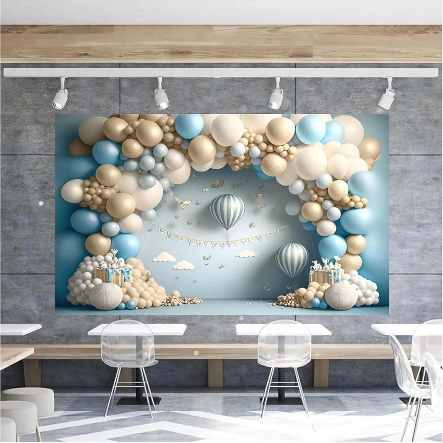 پس زمینه های سه بعدی بادکنکی برای عکاسی، بادکنک هوای گرم، پروانه، تزئینات جشن تولد نوزاد، پس زمینه جشن بیبی شاور، پس زمینه برای کیک، پس زمینه جشن عروسی، پس زمینه جشن تولد، 5X3FT پس زمینه های سه بعدی بادکنکی برای عکاسی، بادکنک هوای گرم، پروانه، تزئینات جشن تولد نوزاد، پس زمینه جشن بیبی شاور، پس زمینه برای کیک، پس زمینه جشن عروسی، پس زمینه جشن تولد، 5X3FT