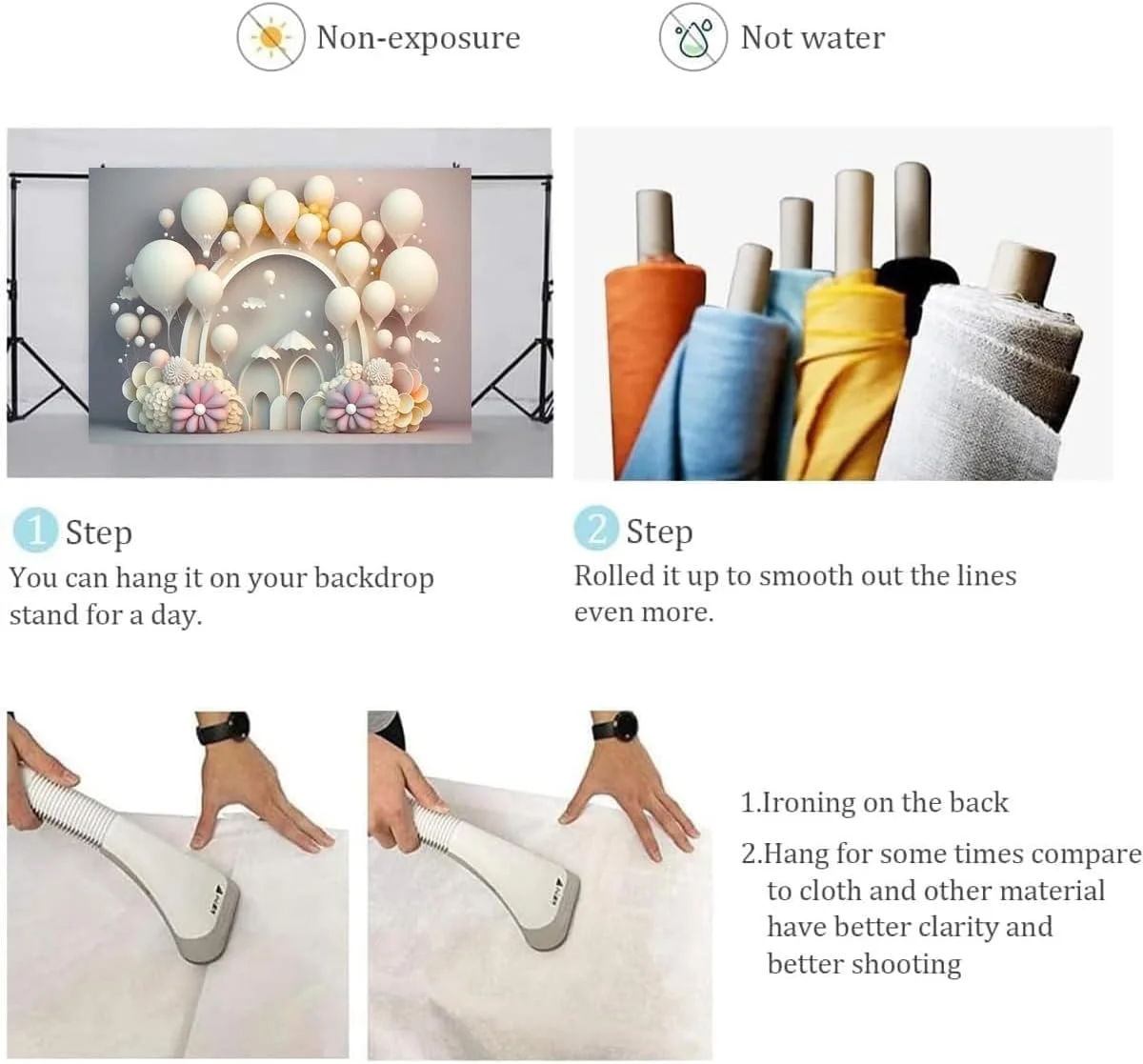 پس زمینه سه بعدی بادکنکی گل آرک برای جشن تولد، مناسب عکاسی، جشن بهاری عروس، دکوراسیون جشن عروسی، جشن نوزادی، پس زمینه کیک (240X180 سانتی متر)