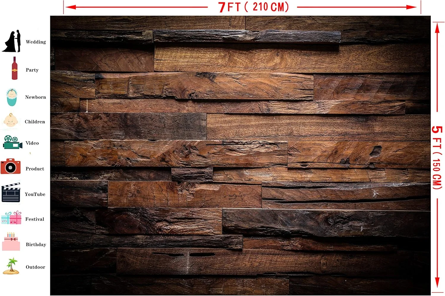 پس زمینه چوبی قهوه ای CYLYH با ابعاد 7x5 فوت برای عکاسی، پس زمینه سفارشی وینتیج برای لوازم استودیوی عکس D104 پس زمینه چوبی قهوه ای CYLYH با ابعاد 7x5 فوت برای عکاسی، پس زمینه سفارشی وینتیج برای لوازم استودیوی عکس D104