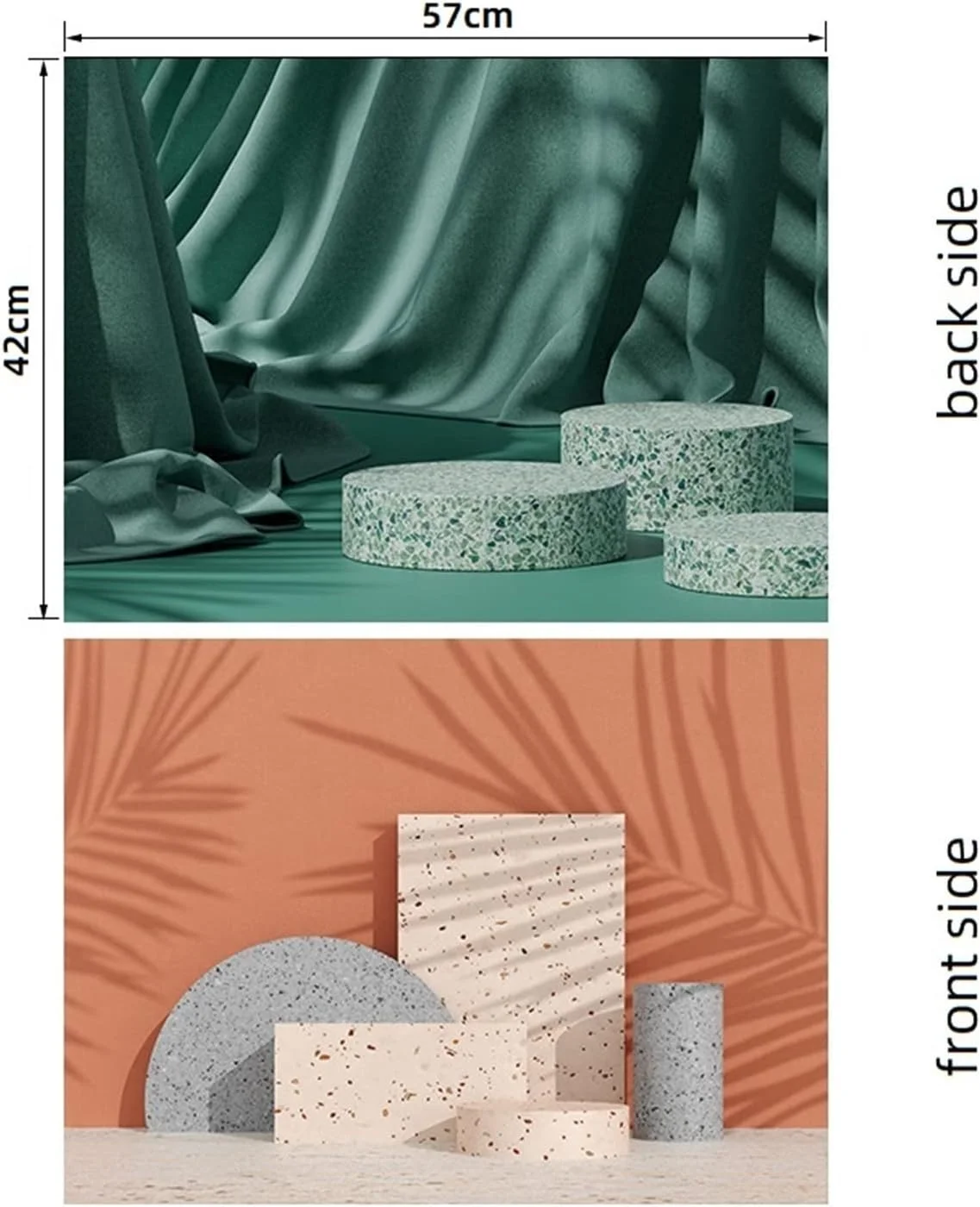 پس زمینه عکاسی دو طرفه سه بعدی با 2 طرح، ضد آب، بافت عالی، دیوار پس زمینه برای نمایش ویدئو، لوازم تزئینی برای عکس های جواهرات/غذا (شماره 1)، ابعاد 42 در 57 سانتی متر پس زمینه عکاسی دو طرفه سه بعدی با 2 طرح، ضد آب، بافت عالی، دیوار پس زمینه برای نمایش ویدئو، لوازم تزئینی برای عکس های جواهرات/غذا (شماره 1)، ابعاد 42 در 57 سانتی متر