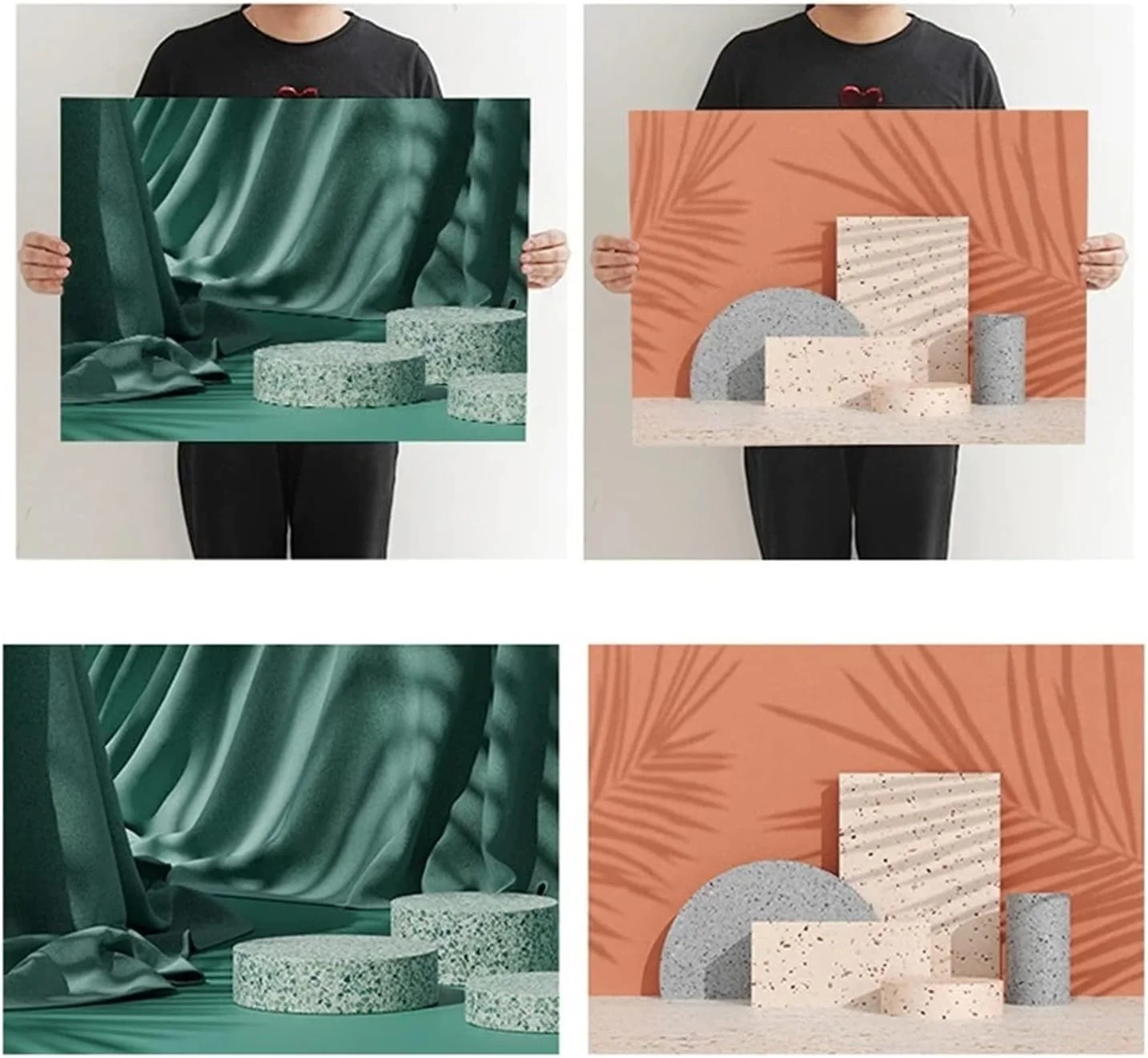 پس زمینه عکاسی دو طرفه سه بعدی با 2 طرح، ضد آب، بافت عالی، دیوار پس زمینه برای نمایش ویدئو، لوازم تزئینی برای عکس های جواهرات/غذا (شماره 1)، ابعاد 42 در 57 سانتی متر پس زمینه عکاسی دو طرفه سه بعدی با 2 طرح، ضد آب، بافت عالی، دیوار پس زمینه برای نمایش ویدئو، لوازم تزئینی برای عکس های جواهرات/غذا (شماره 1)، ابعاد 42 در 57 سانتی متر