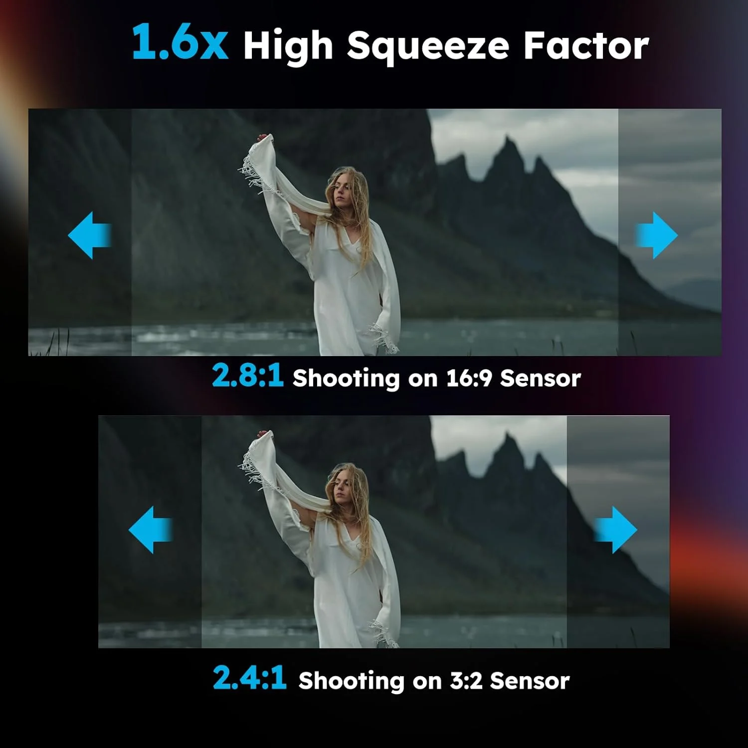 لنز آنامورفیک فول فریم SIRUI 150mm T2.9 1.6X، لنز سینمایی تله فوتو آنامورفیک (Venus 150mm مانت L) لنز آنامورفیک فول فریم SIRUI 150mm T2.9 1.6X، لنز سینمایی تله فوتو آنامورفیک (Venus 150mm مانت L)