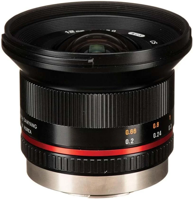 لنز ثابت فوق عریض 12 میلی‌متری Rokinon F2.0 Ncs Cs برای دوربین‌های دیجیتال Olympus و Panasonic Micro 4/3 (Mft) (مشکی) (Rk12M-Mft)، سایز واحد