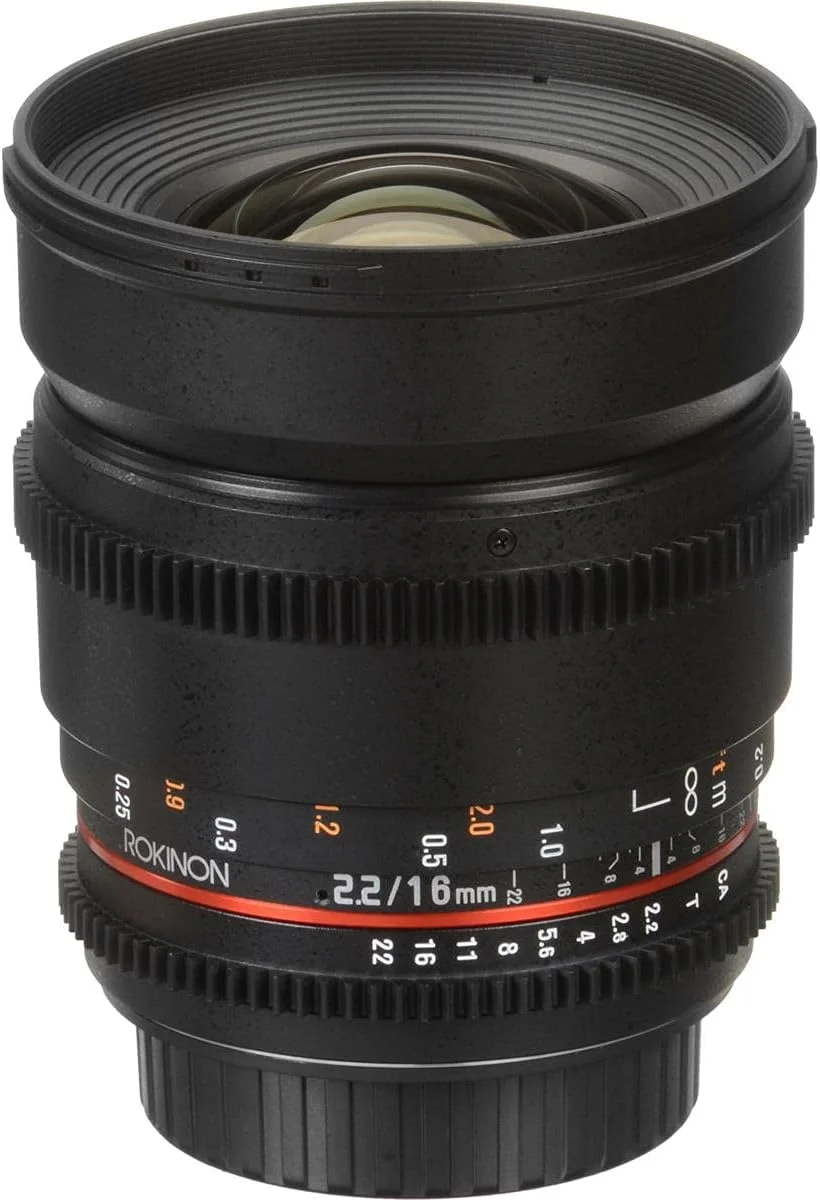 لنز سینمایی زاویه باز روکینون 16mm T2.2 Cine DS APS-C برای MFT لنز سینمایی زاویه باز روکینون 16mm T2.2 Cine DS APS-C برای MFT